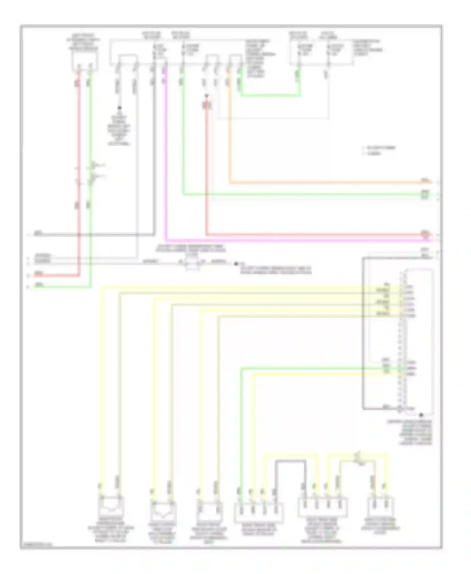 Highlander Toyota II facelift (2010-2013): Supplemental restraints circuit (2 of 3)