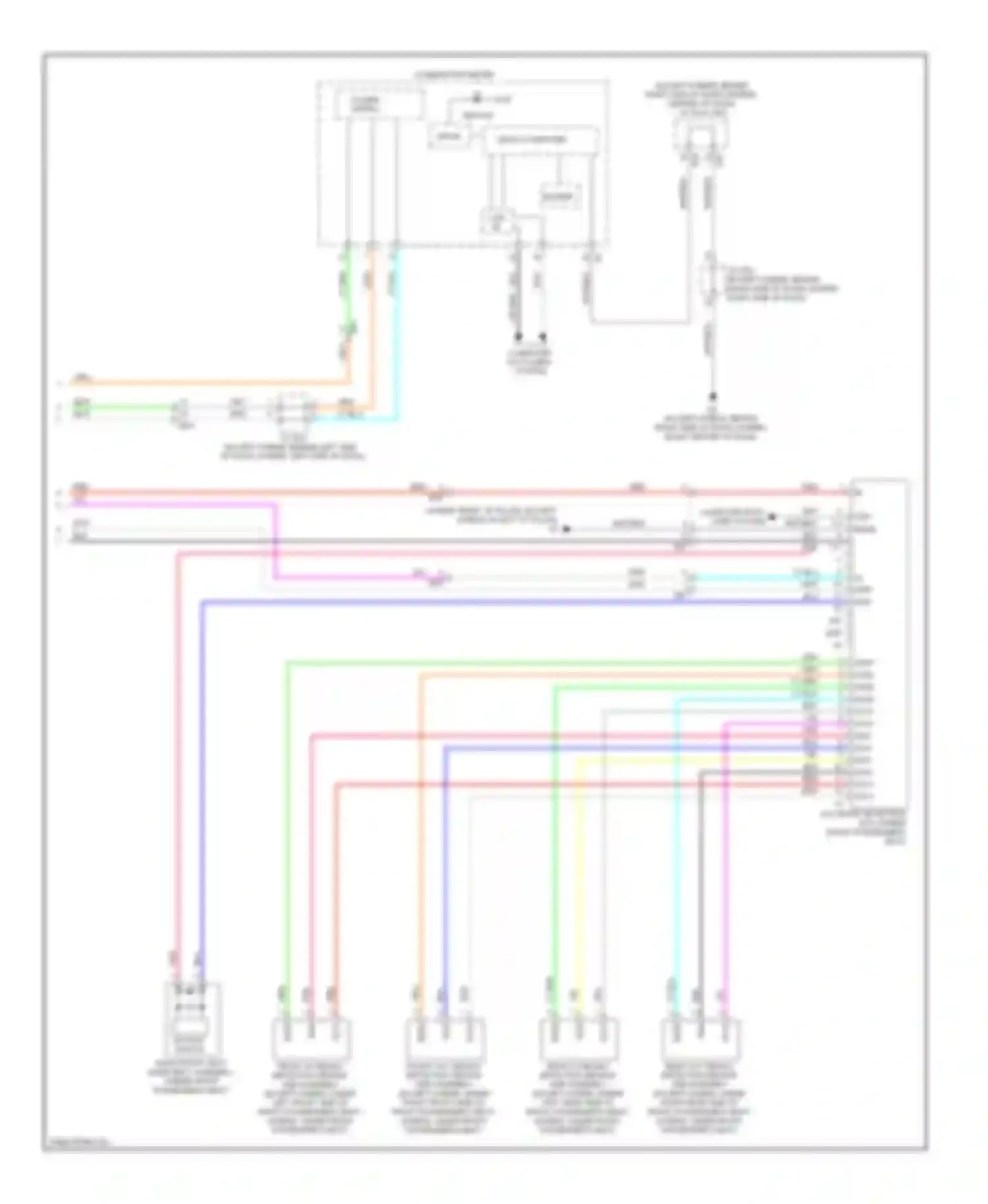 Highlander Toyota II facelift (2010-2013): Supplemental restraints circuit (3 of 3)