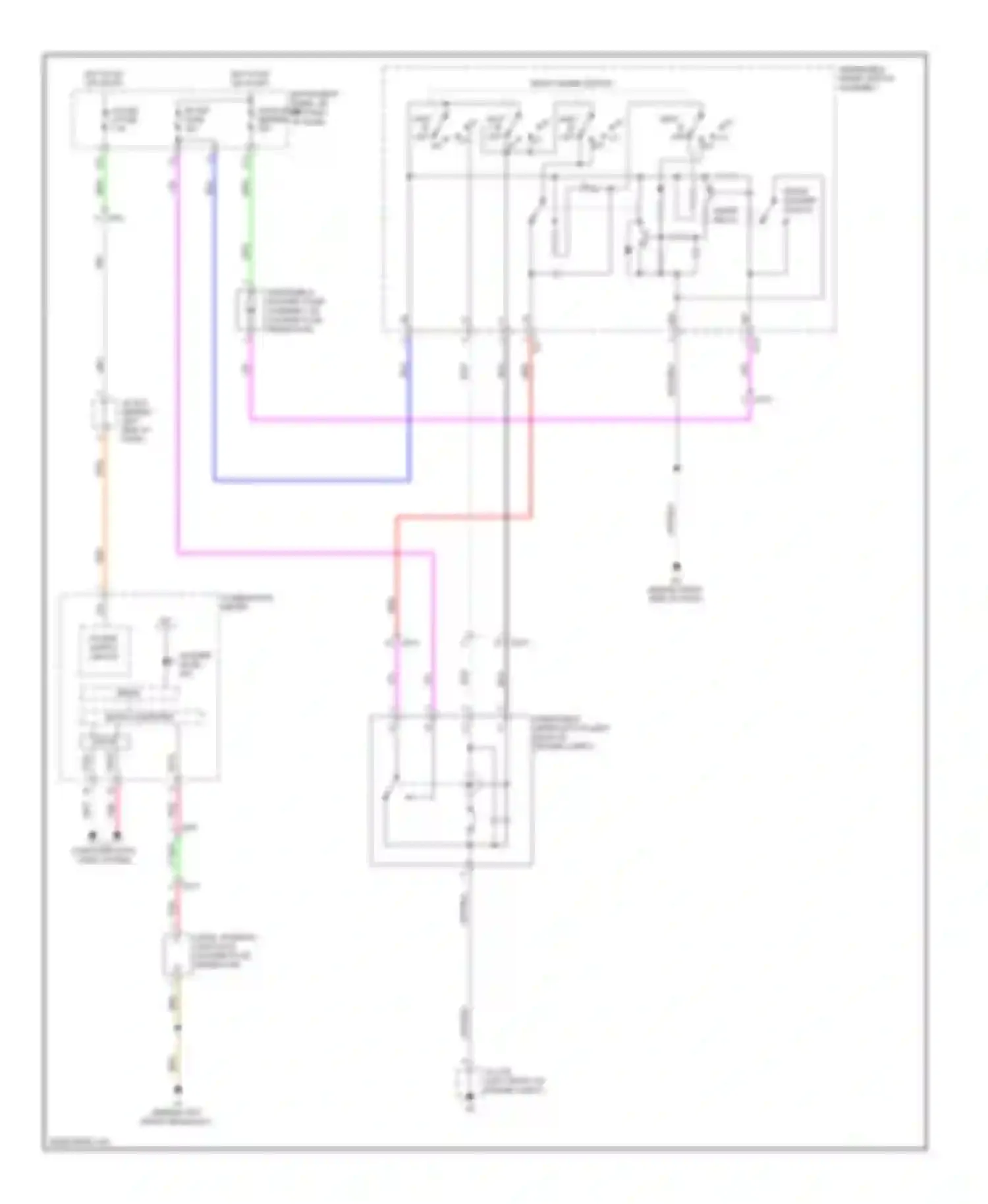 Highlander Toyota II facelift (2010-2013): Front wiper/washer circuit, except hybrid