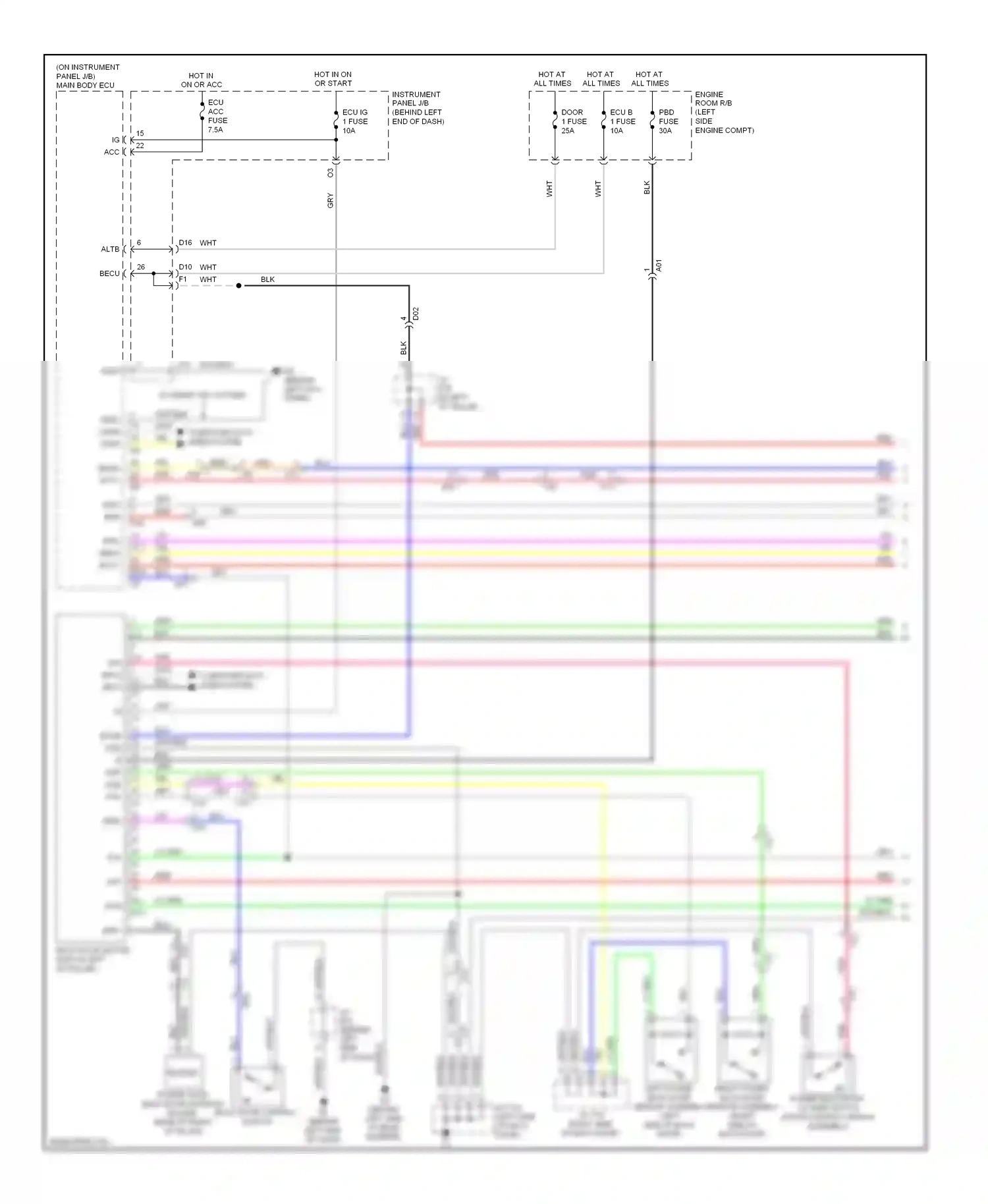 Toyota Highlander II facelift (2010-2013) computer data lines system wiring diagram  (68 of 81)