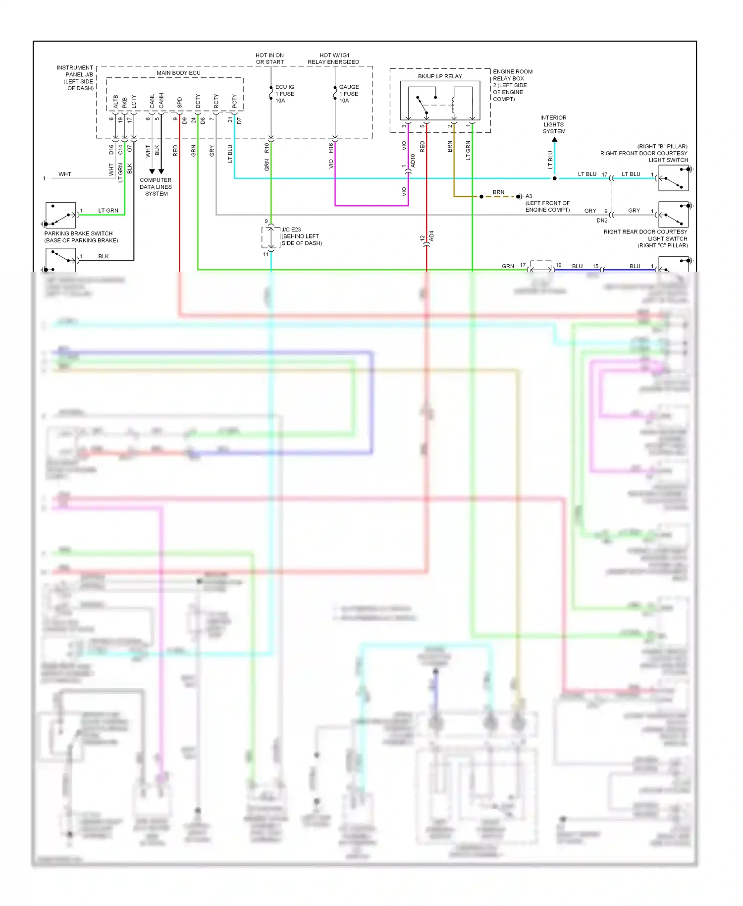 Toyota Highlander II facelift (2010-2013) computer data lines system wiring diagram  (40 of 81)