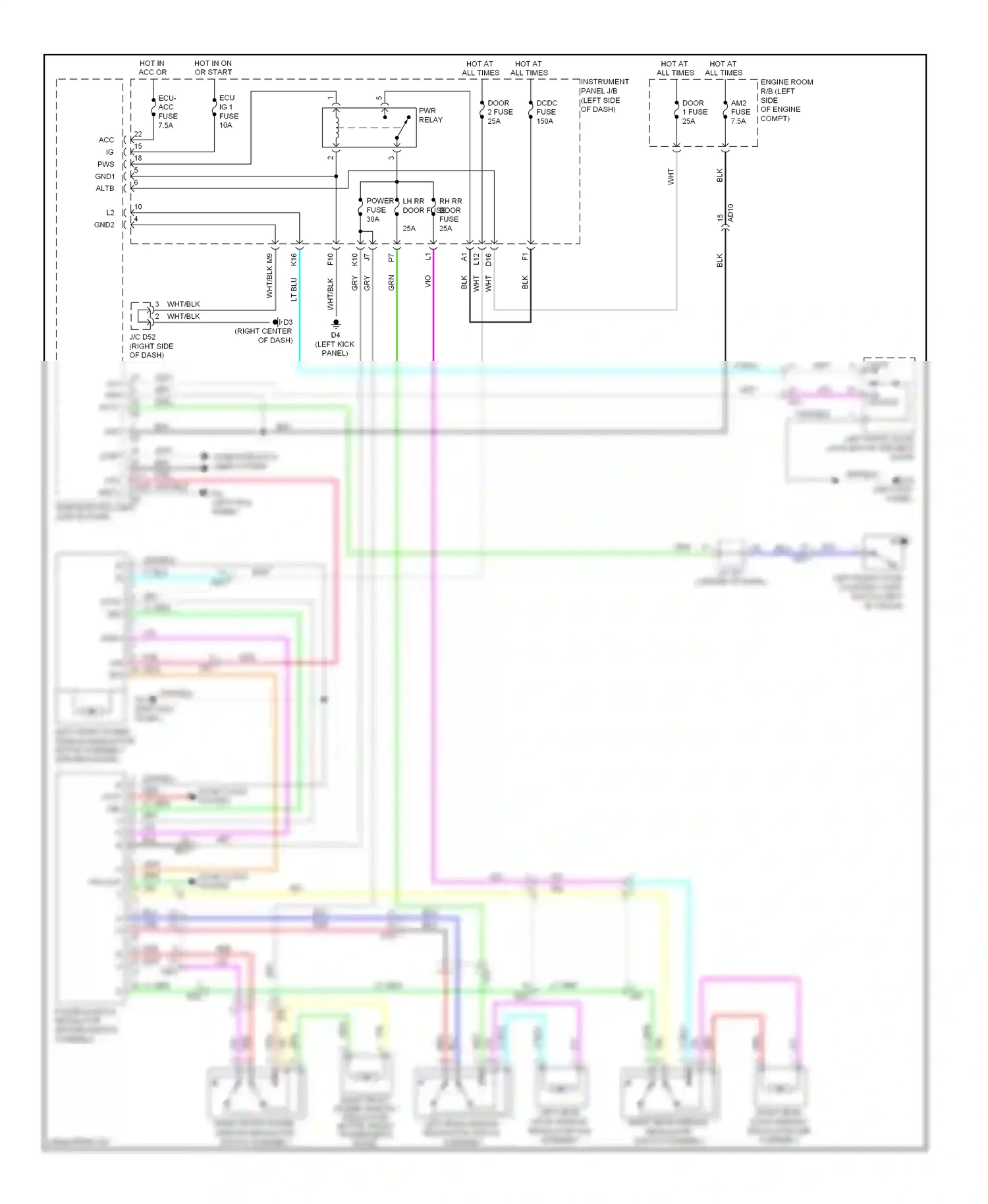 Toyota Highlander II facelift (2010-2013) computer data lines system wiring diagram  (58 of 81)