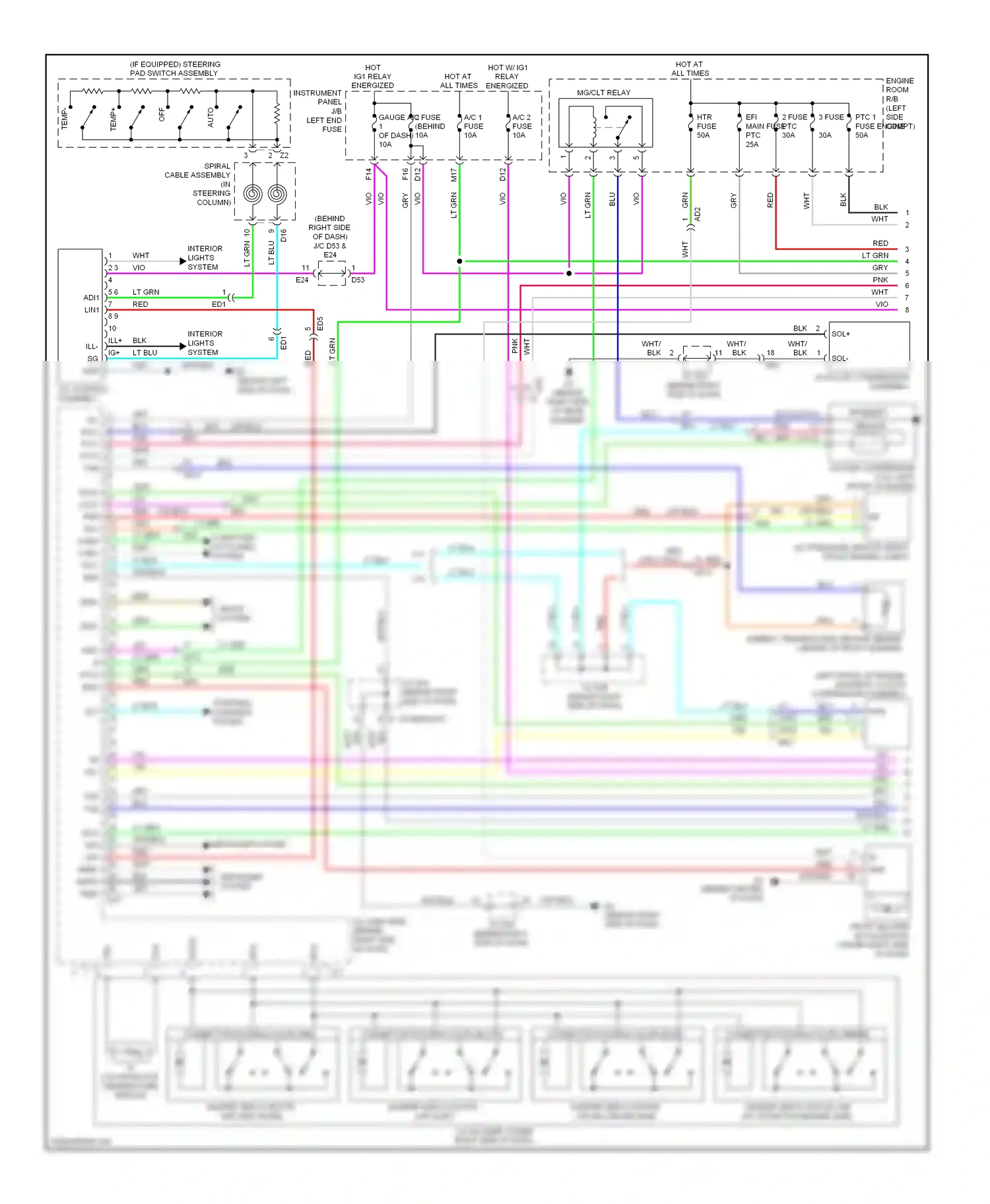Toyota Highlander II facelift (2010-2013) computer data lines system wiring diagram  (1 of 81)