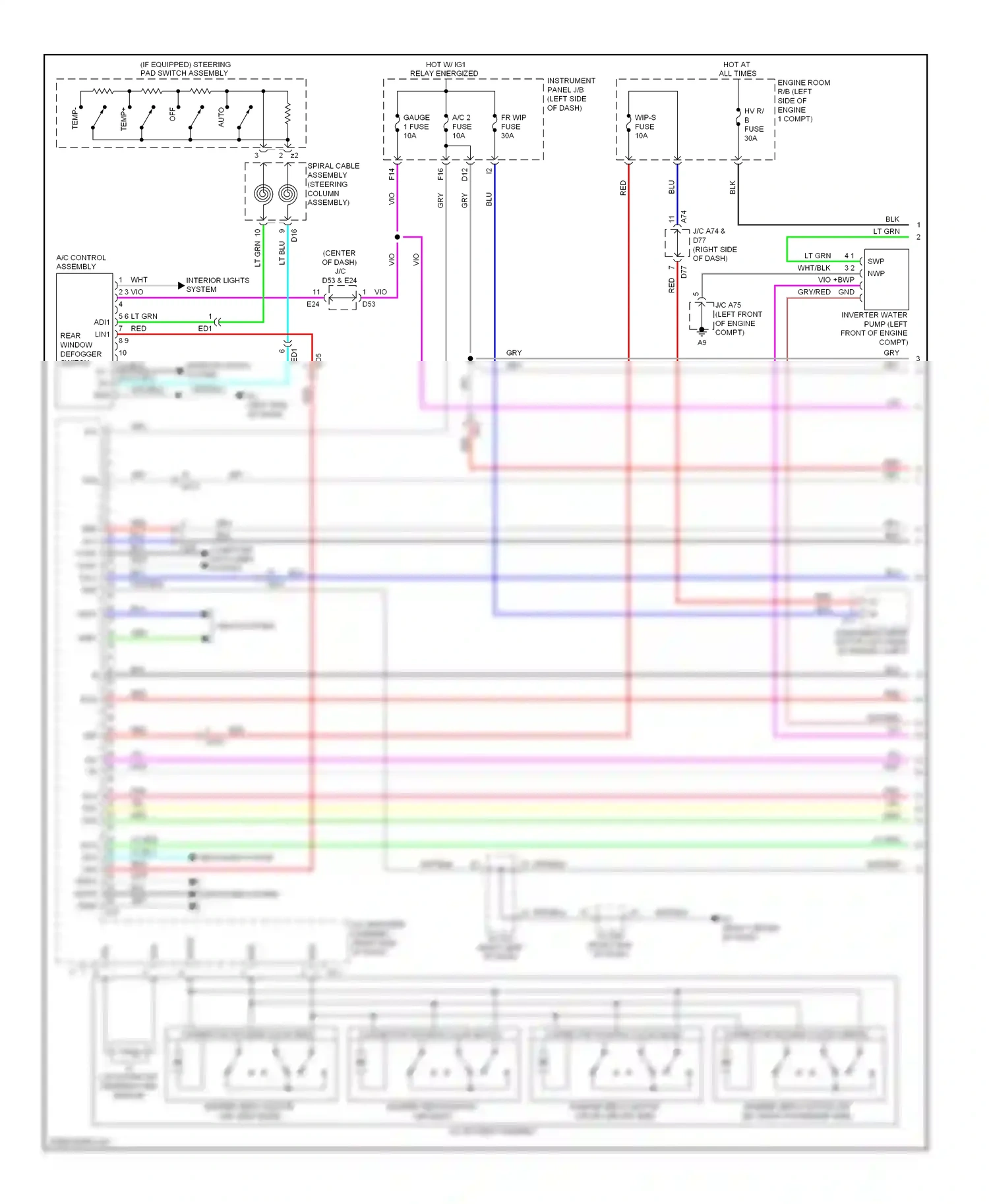 Toyota Highlander II facelift (2010-2013) computer data lines system wiring diagram  (3 of 81)