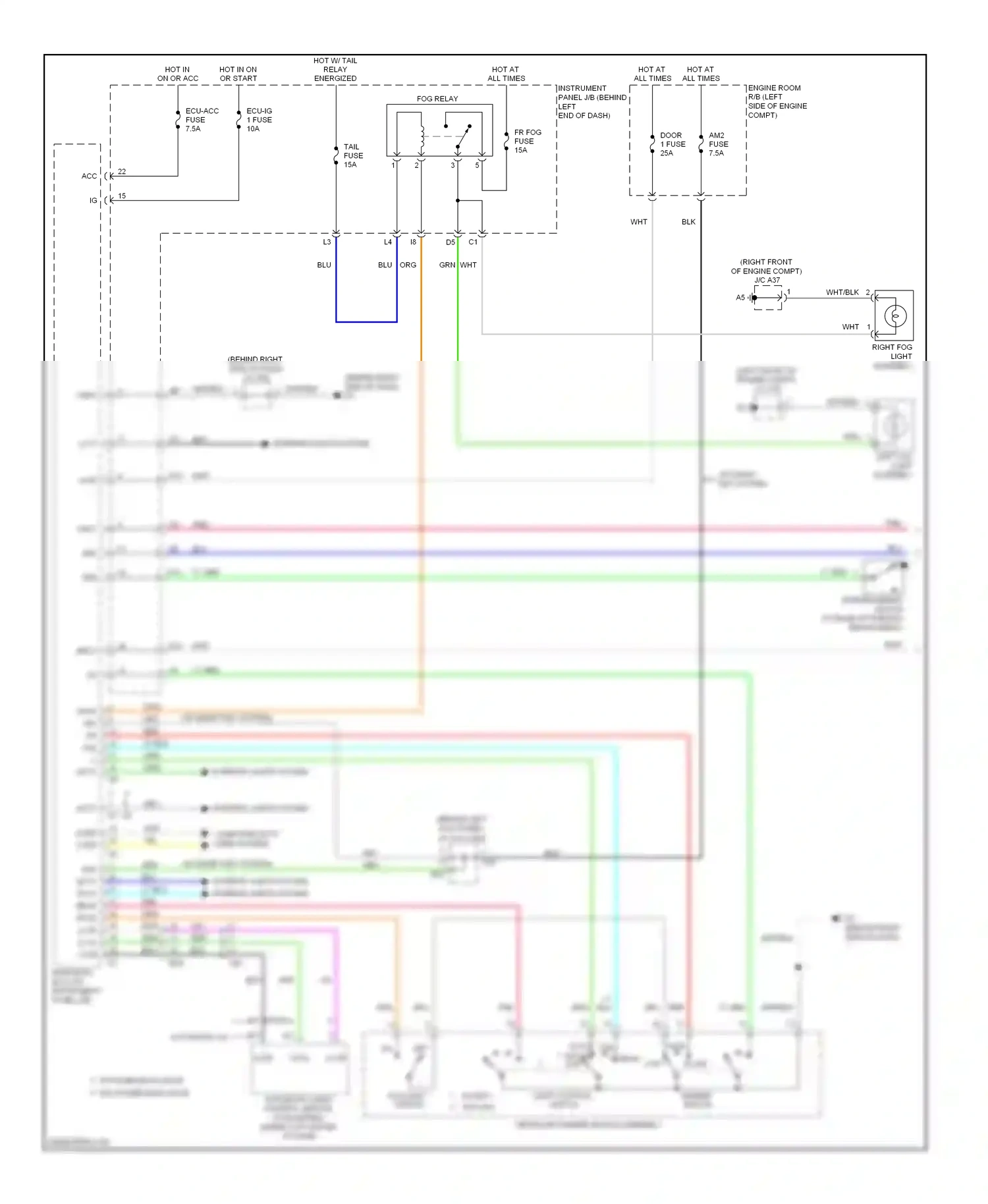 Toyota Highlander II facelift (2010-2013) computer data lines system wiring diagram  (35 of 81)