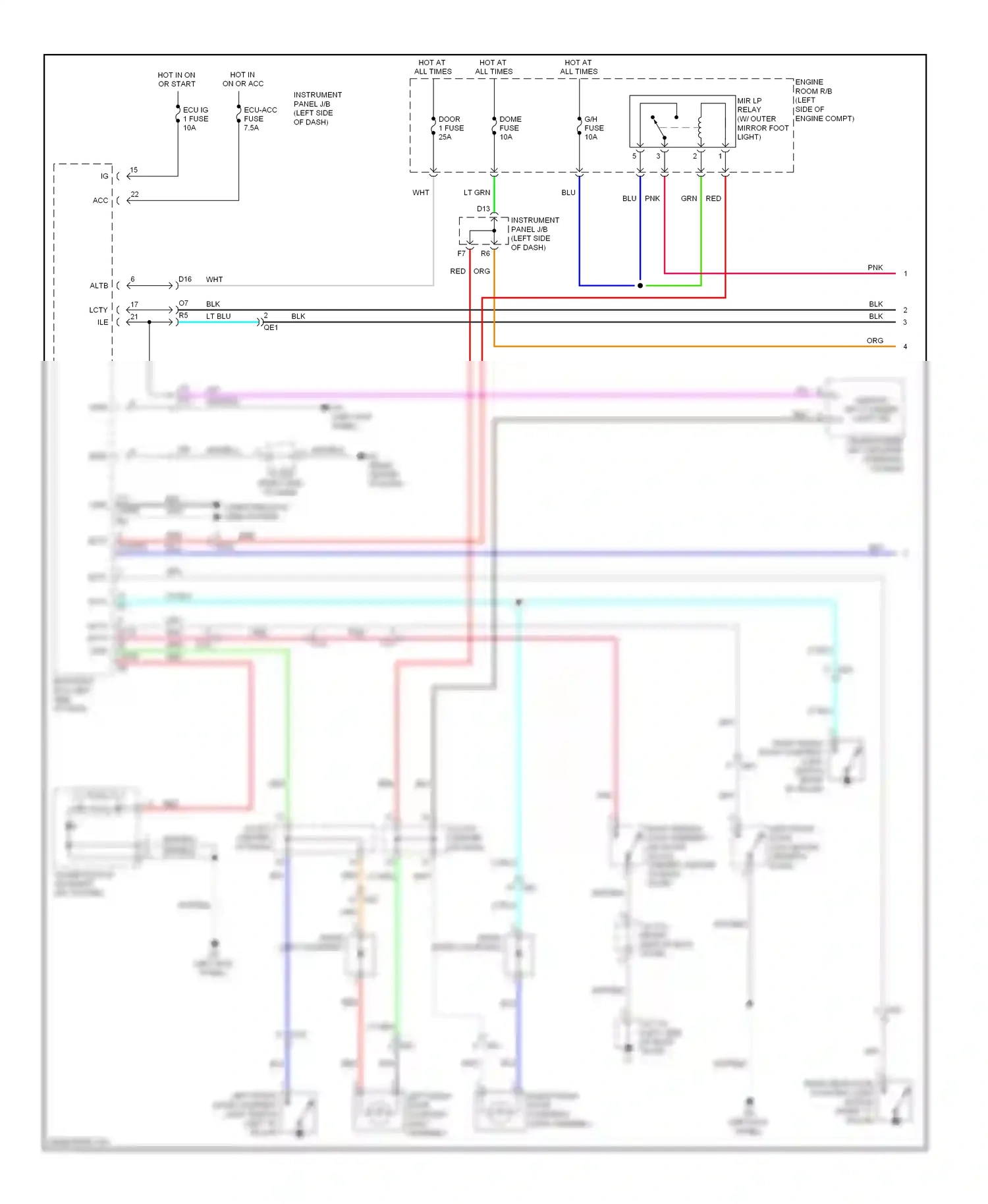 Toyota Highlander II facelift (2010-2013) computer data lines system wiring diagram  (42 of 81)