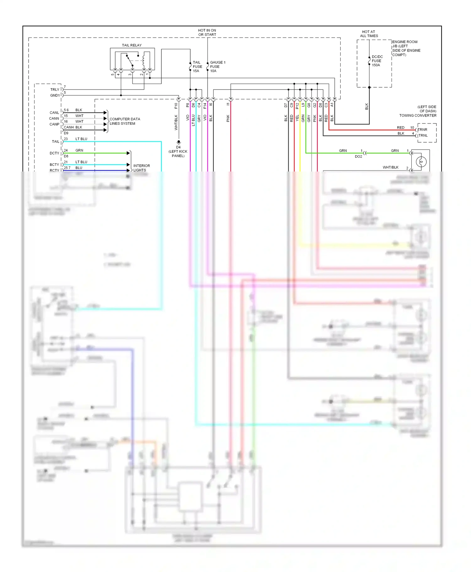 Toyota Highlander II facelift (2010-2013) computer data lines system wiring diagram  (33 of 81)