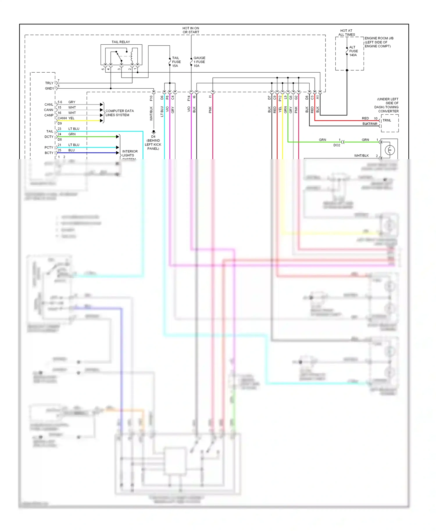 Toyota Highlander II facelift (2010-2013) computer data lines system wiring diagram  (22 of 81)