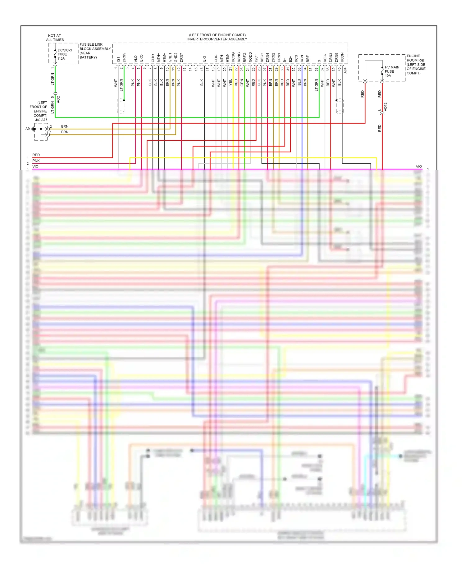 Toyota Highlander II facelift (2010-2013) computer data lines system wiring diagram  (29 of 81)
