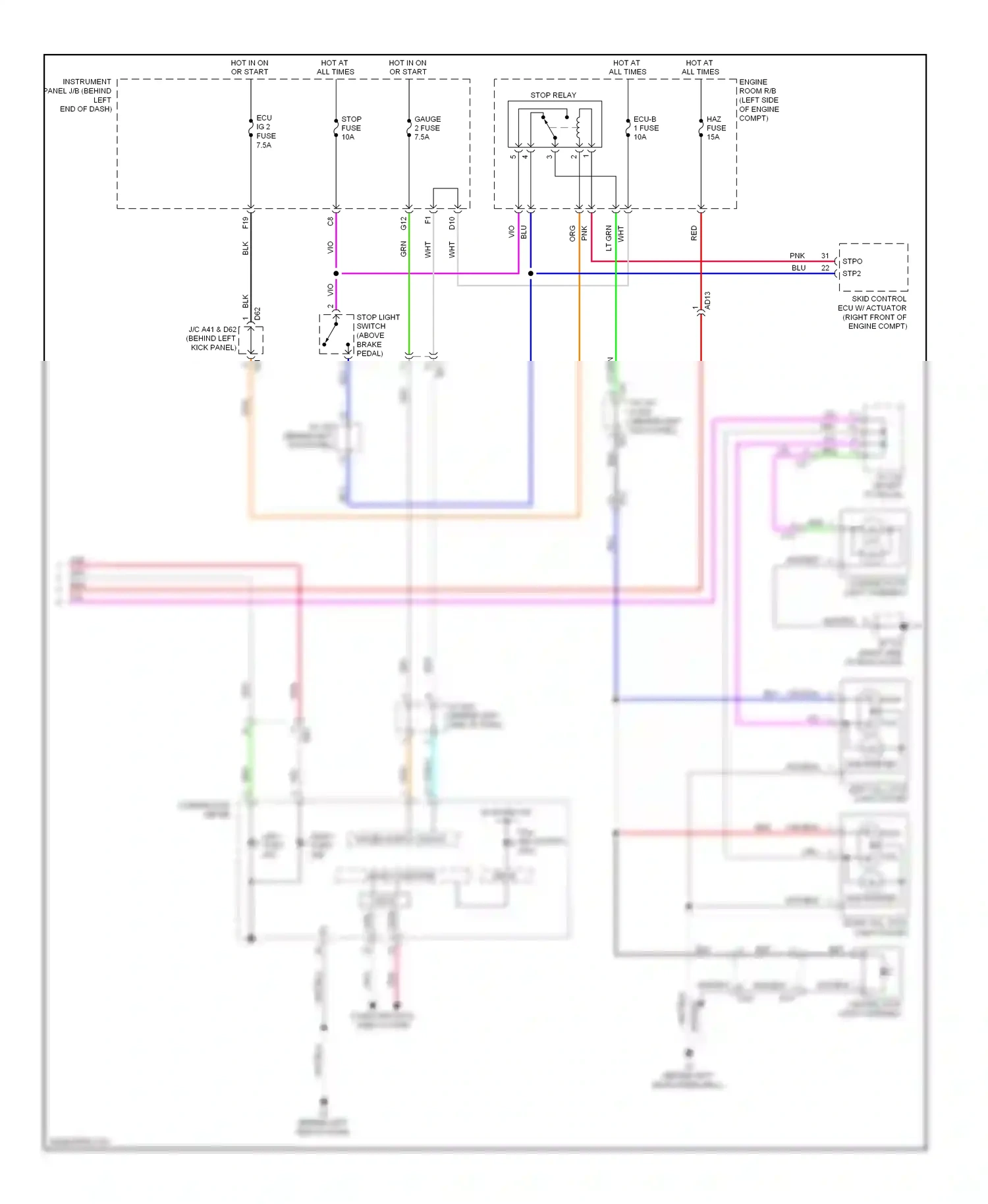 Toyota Highlander II facelift (2010-2013) computer data lines system wiring diagram  (32 of 81)