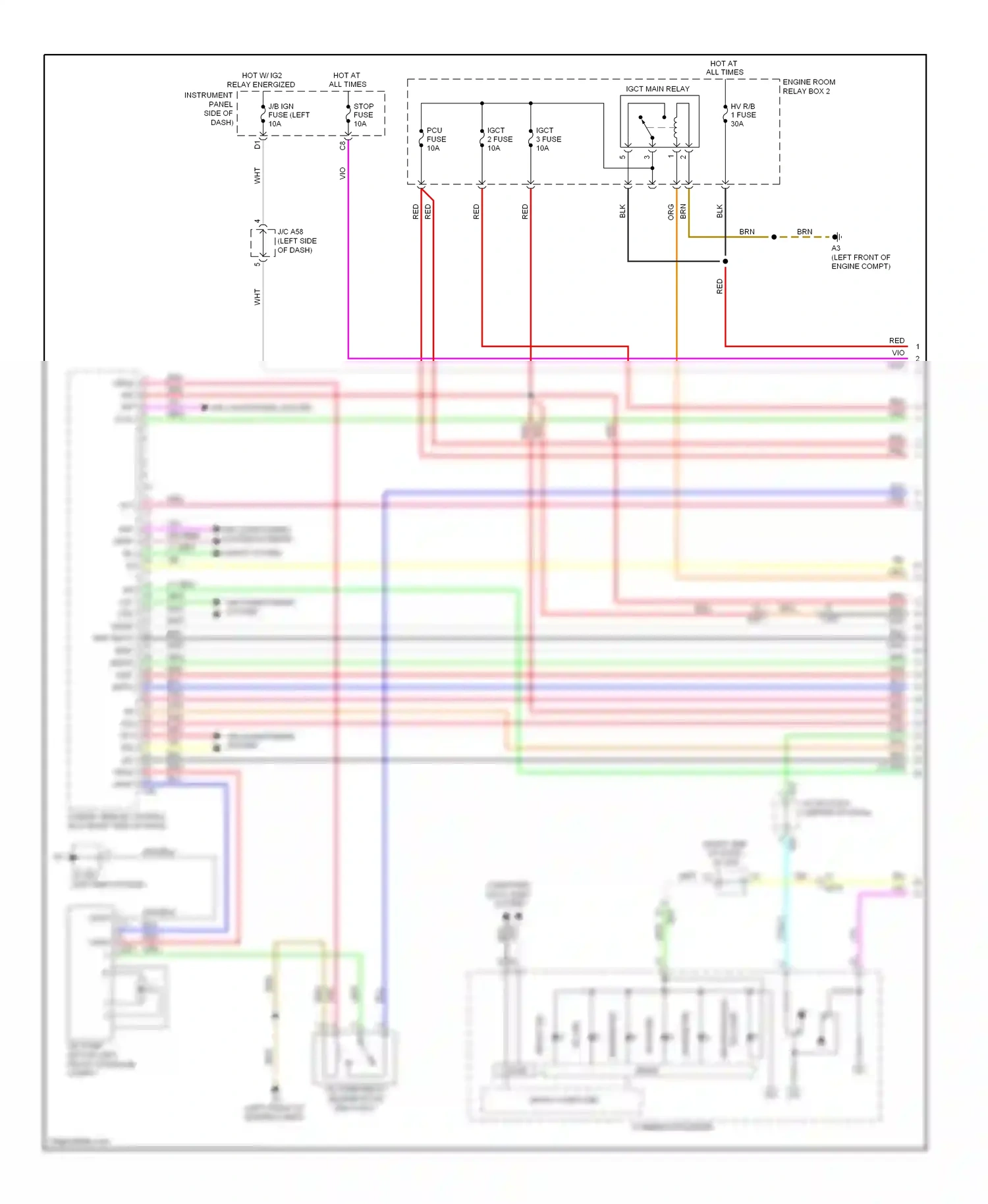 Toyota Highlander II facelift (2010-2013) computer data lines system wiring diagram  (28 of 81)