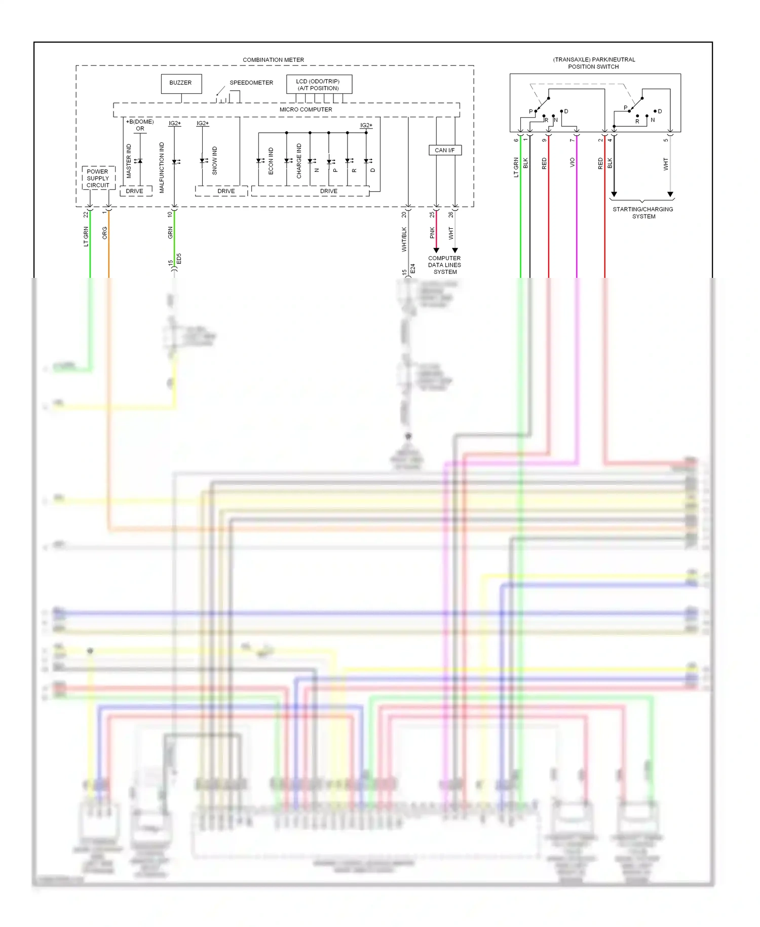 Toyota Highlander II facelift (2010-2013) computer data lines system wiring diagram  (25 of 81)