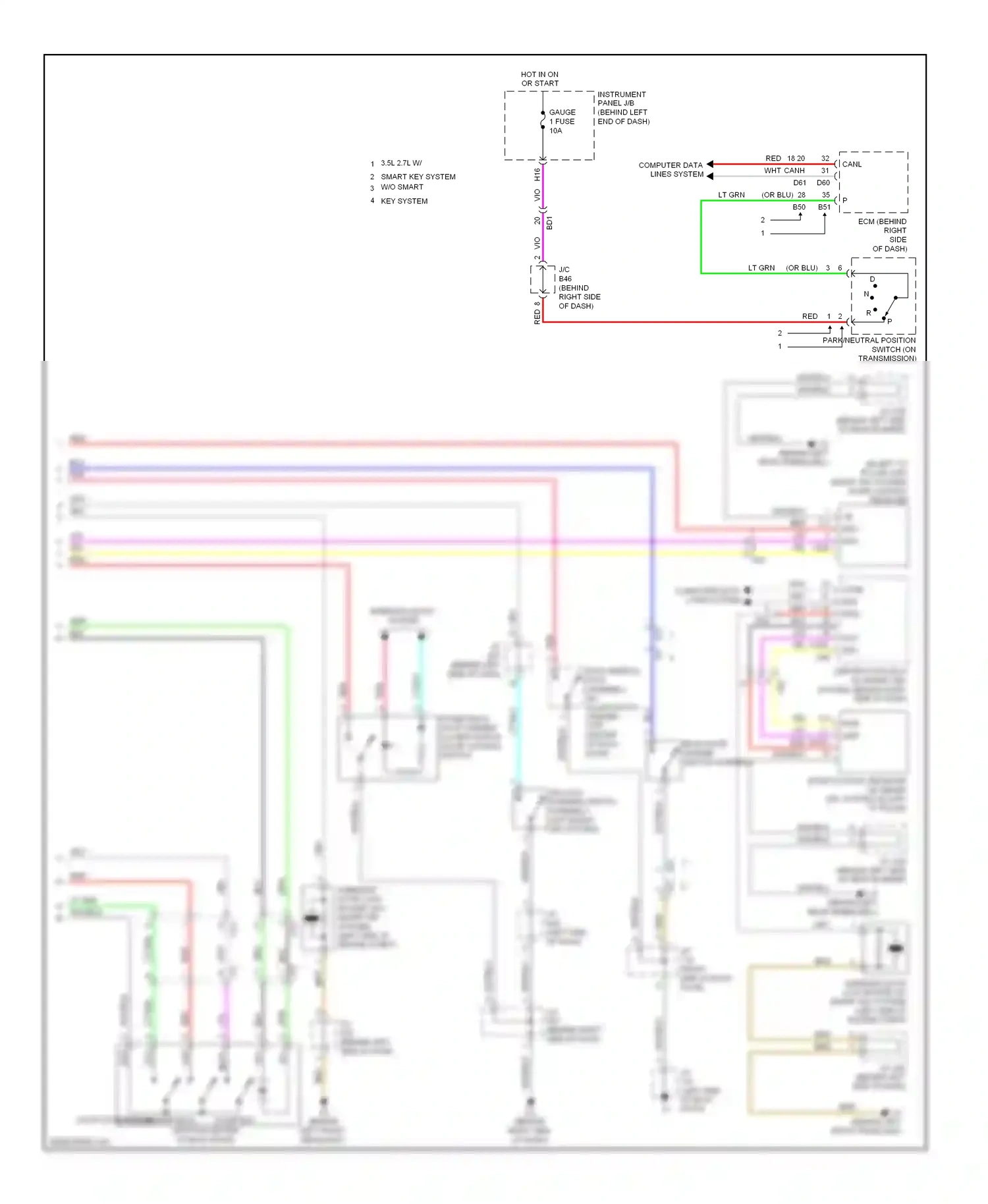 Toyota Highlander II facelift (2010-2013) computer data lines system wiring diagram  (72 of 81)