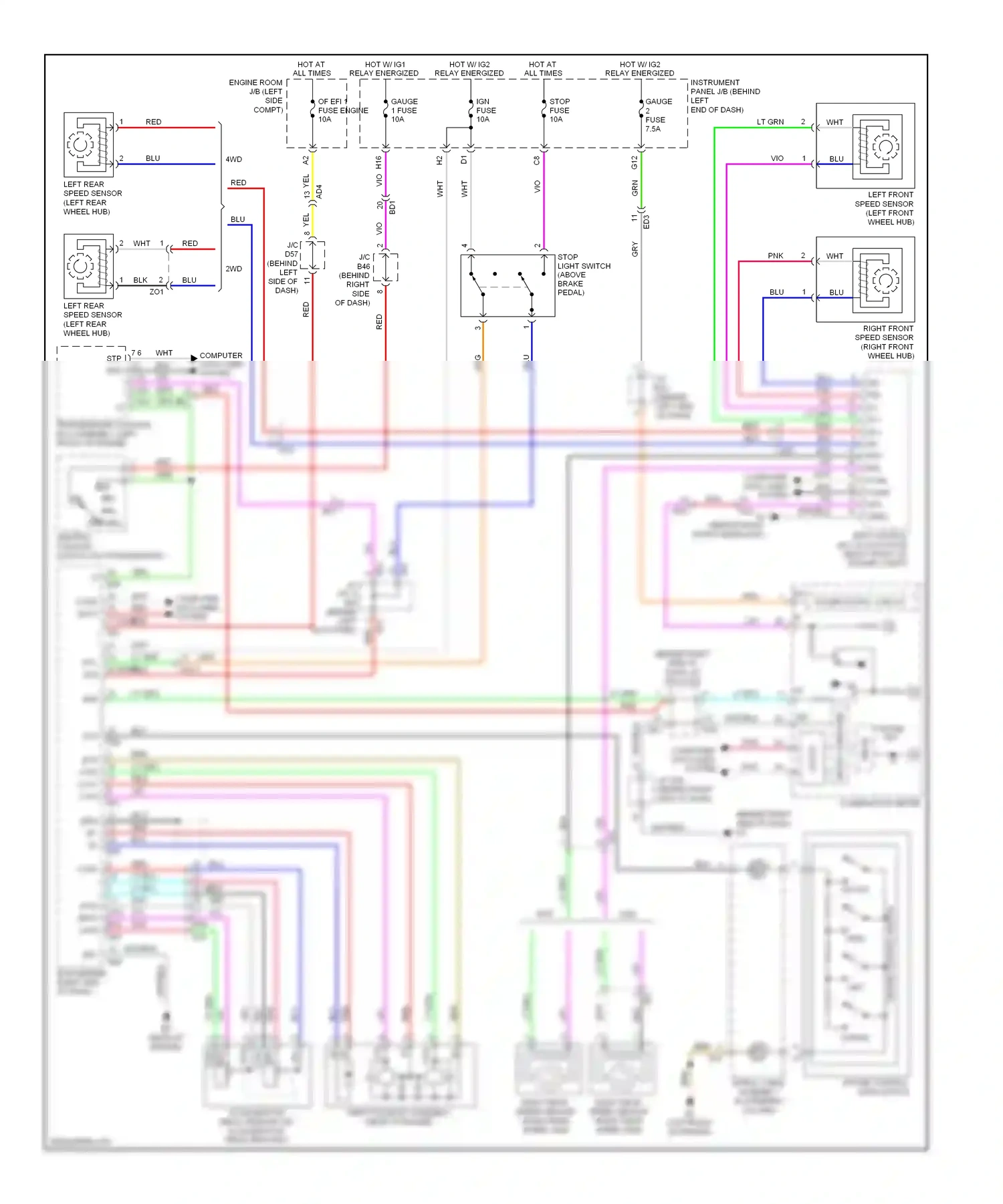 Toyota Highlander II facelift (2010-2013) computer data lines system wiring diagram  (11 of 81)