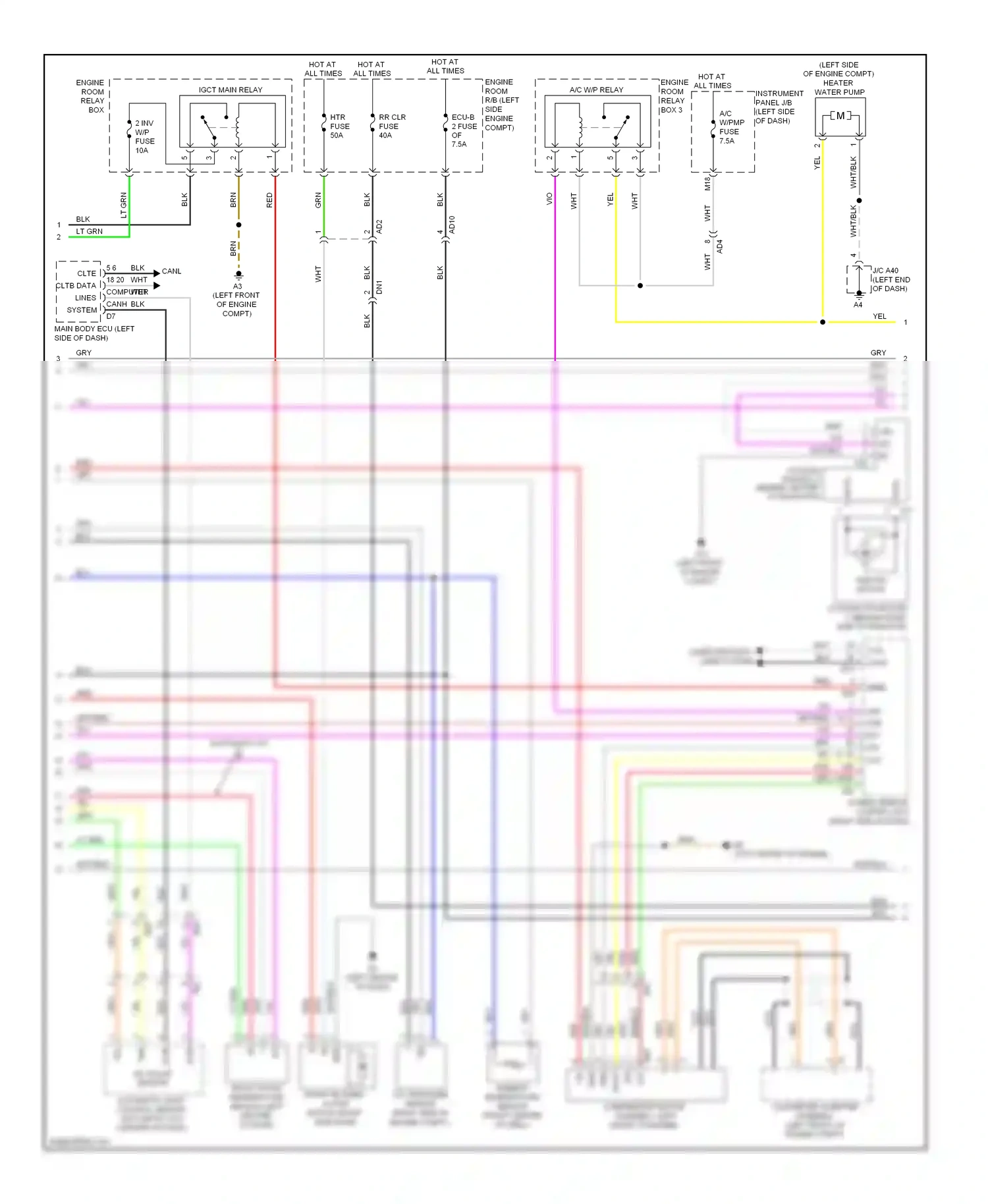 Toyota Highlander II facelift (2010-2013) computer data lines system wiring diagram  (4 of 81)