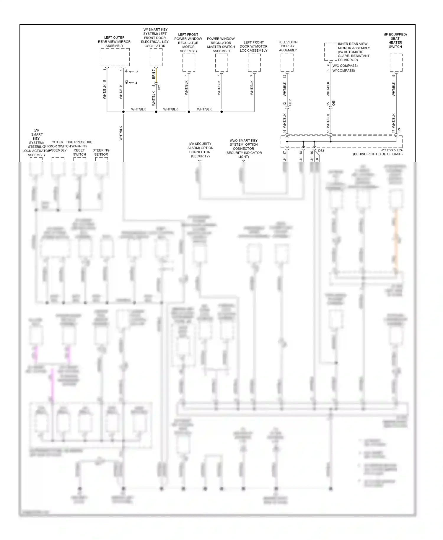 Toyota Highlander II facelift (2010-2013) id code box wiring diagram  (1 of 2)