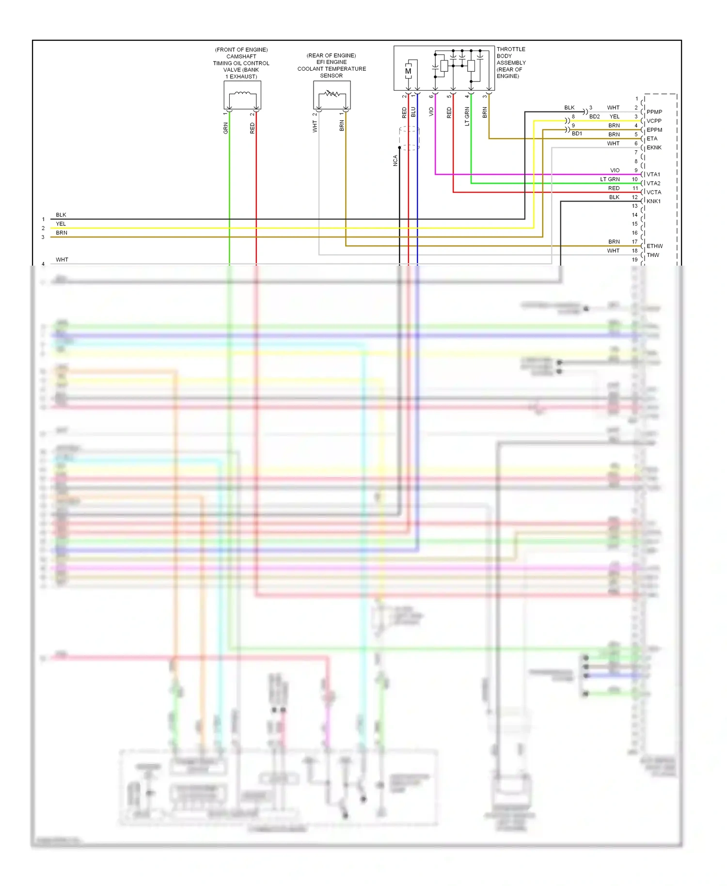 Toyota Highlander II facelift (2010-2013) micro computer wiring diagram  (17 of 37)