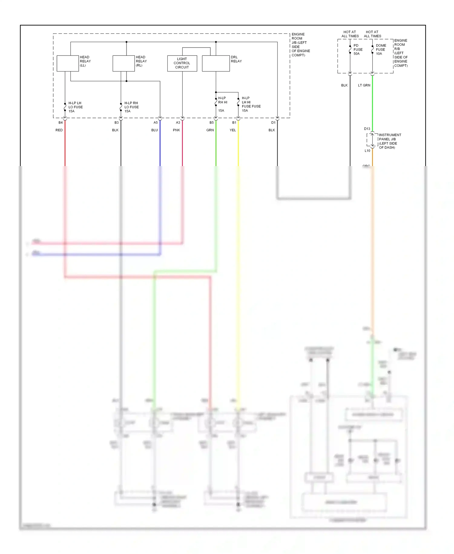 Toyota Highlander II facelift (2010-2013) micro computer wiring diagram  (14 of 37)
