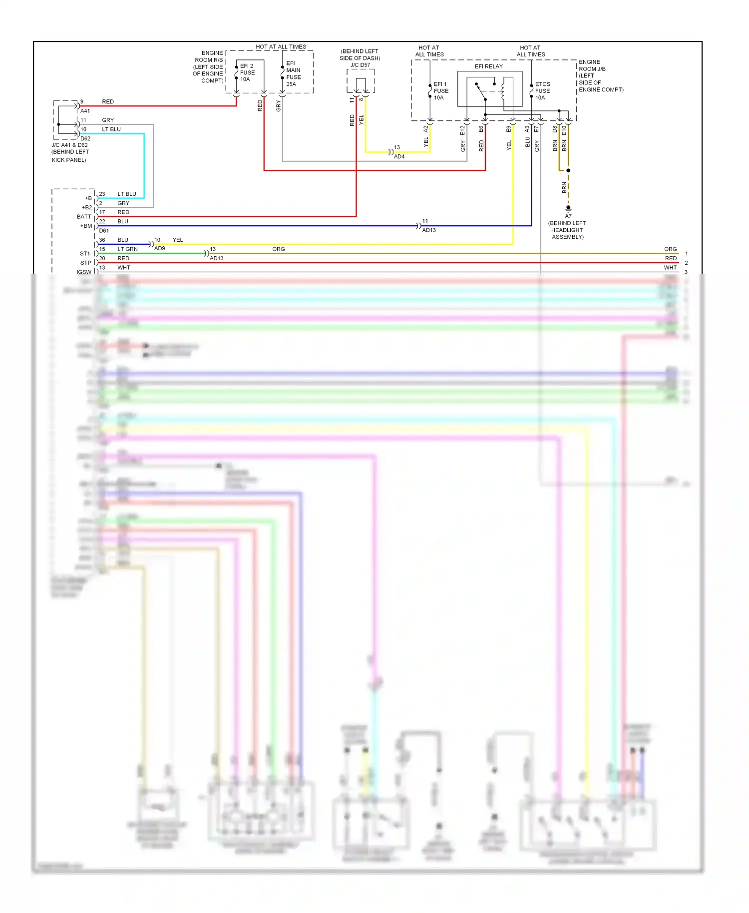 Toyota Highlander II facelift (2010-2013) pattern select switch assembly 1 wiring diagram  (1 of 6)