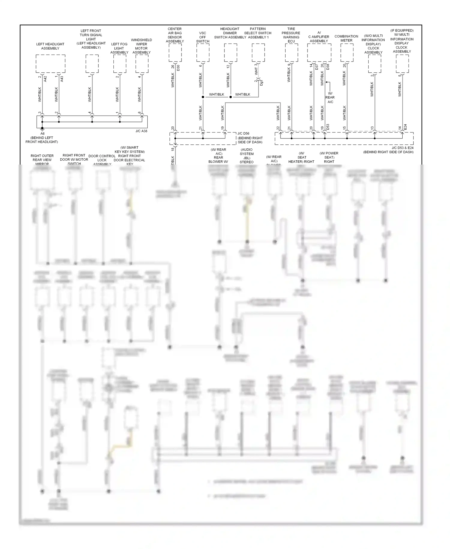 Toyota Highlander II facelift (2010-2013) pattern select switch assembly 1 wiring diagram  (3 of 6)