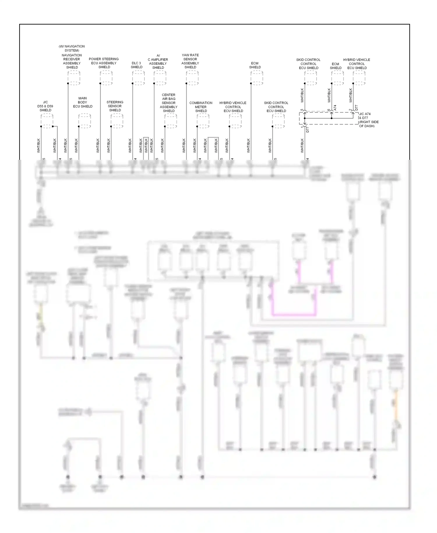 Toyota Highlander II facelift (2010-2013) pattern select switch assembly wiring diagram  (2 of 4)