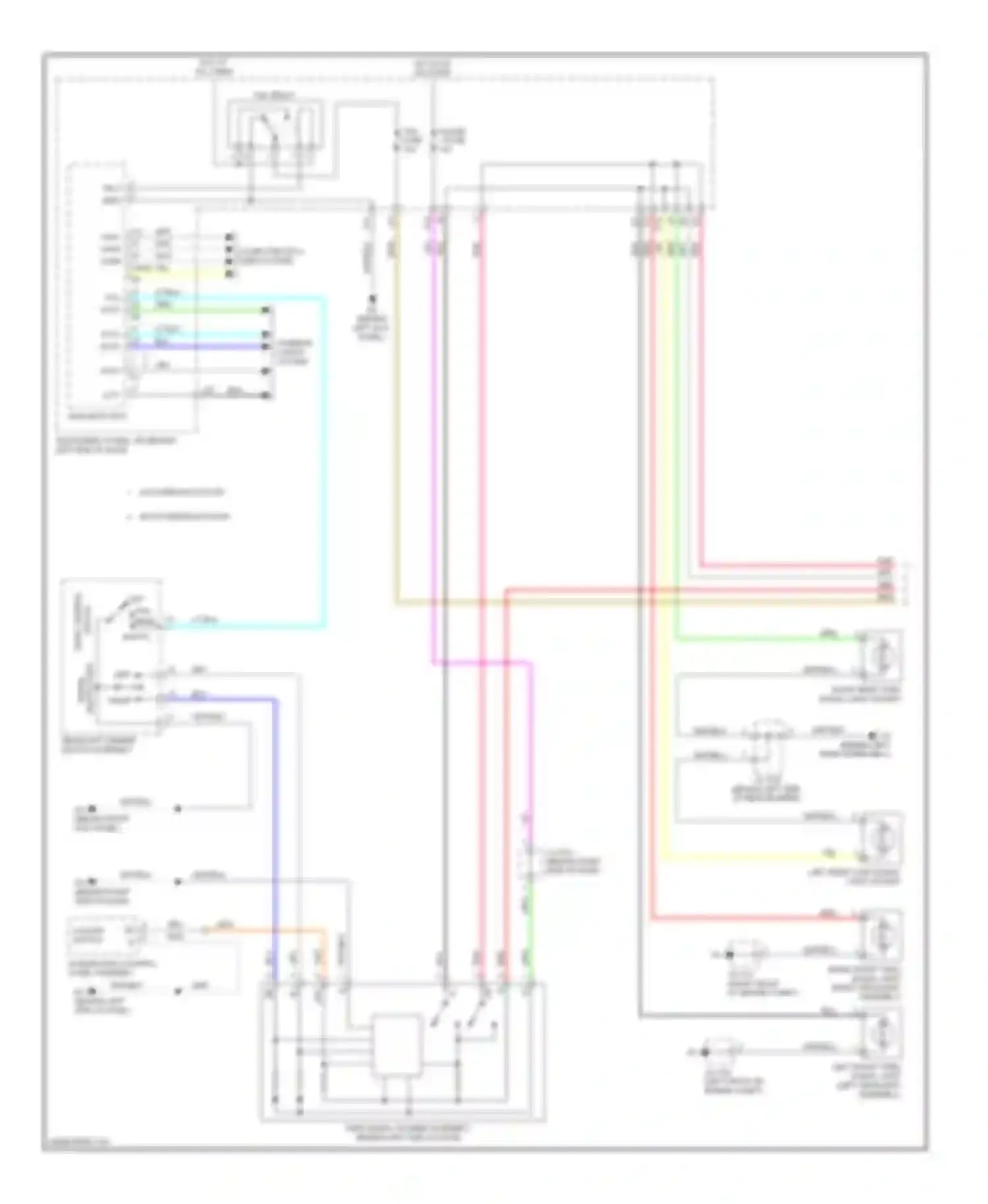 Highlander Toyota II (2007-2010): Exterior lamps circuit, except hybrid (1 of 2)