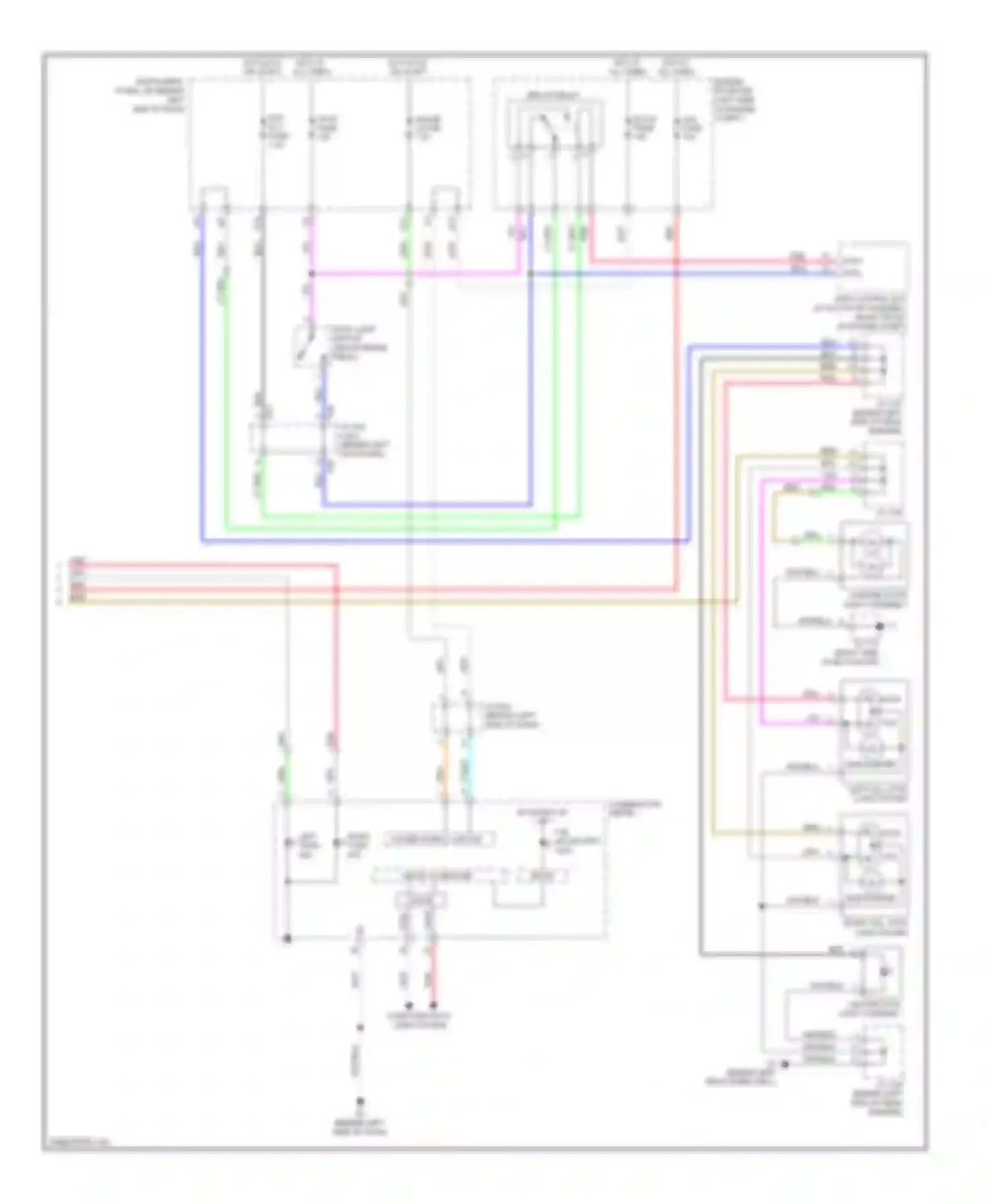 Highlander Toyota II (2007-2010): Exterior lamps circuit, except hybrid (2 of 2)