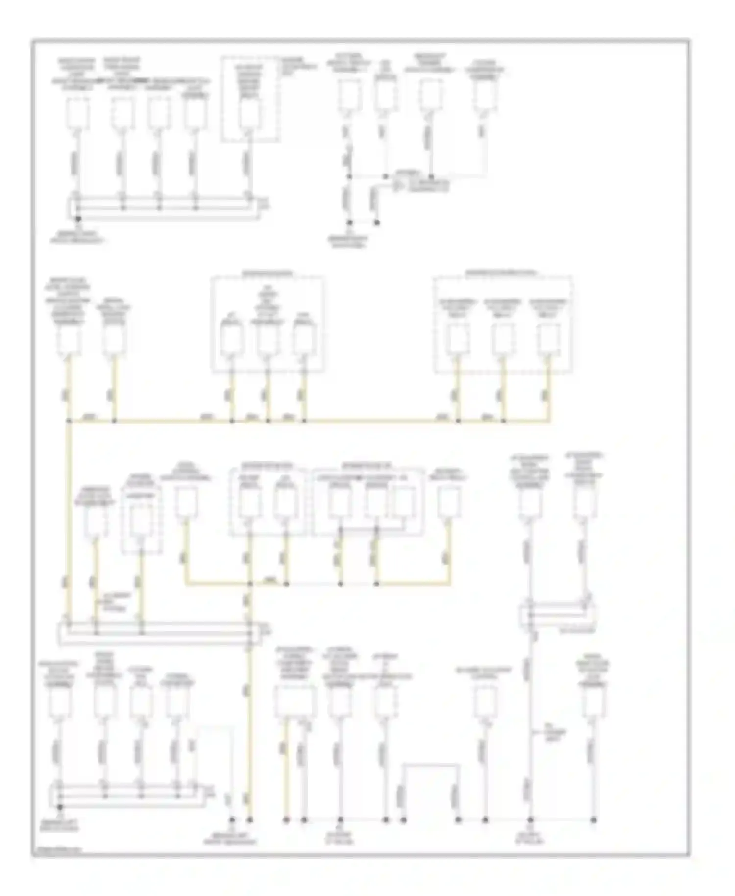 Highlander Toyota II (2007-2010): Ground distribution circuit, except hybrid (1 of 4)