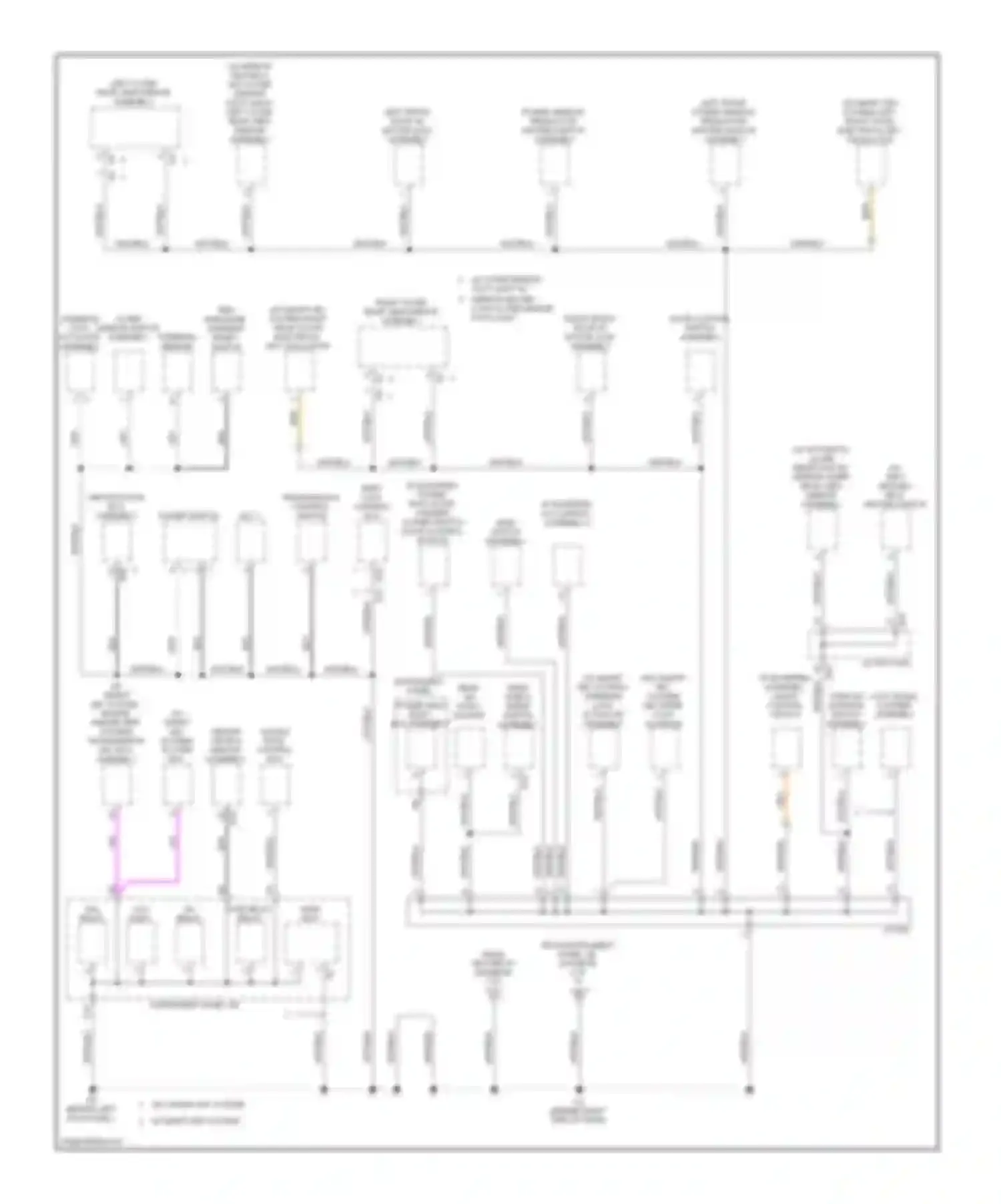 Highlander Toyota II (2007-2010): Ground distribution circuit, except hybrid (3 of 4)