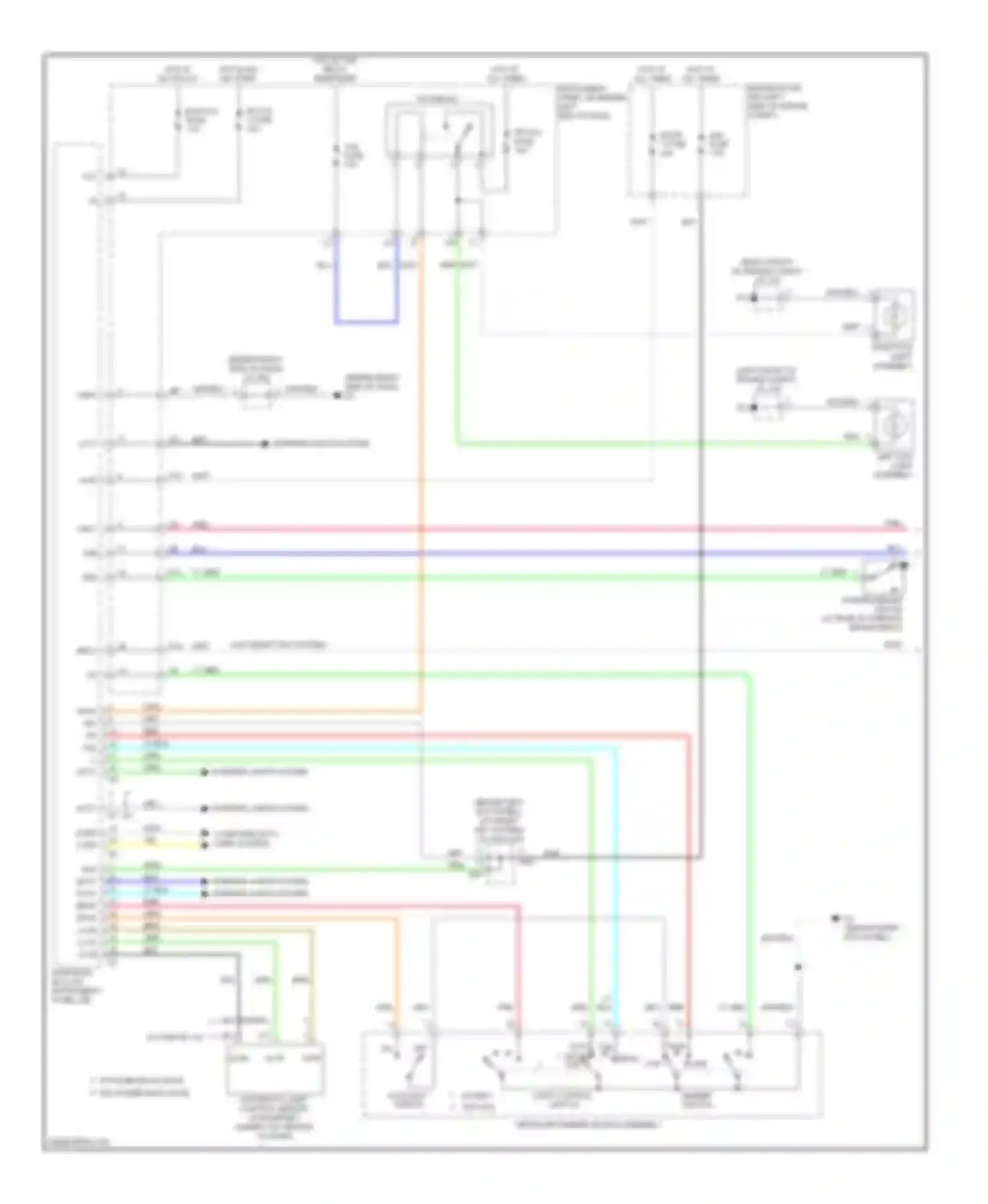 Highlander Toyota II (2007-2010): Headlights circuit, except hybrid (1 of 2)