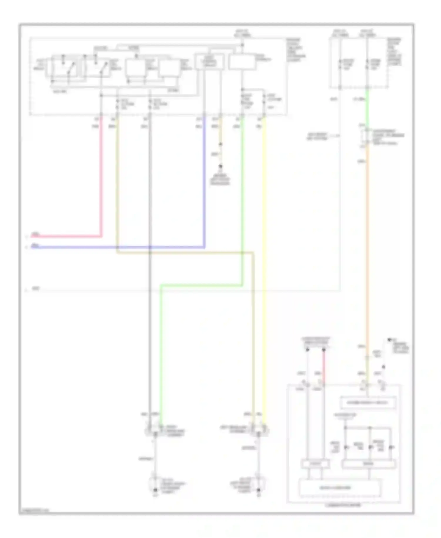 Highlander Toyota II (2007-2010): Headlights circuit, except hybrid (2 of 2)