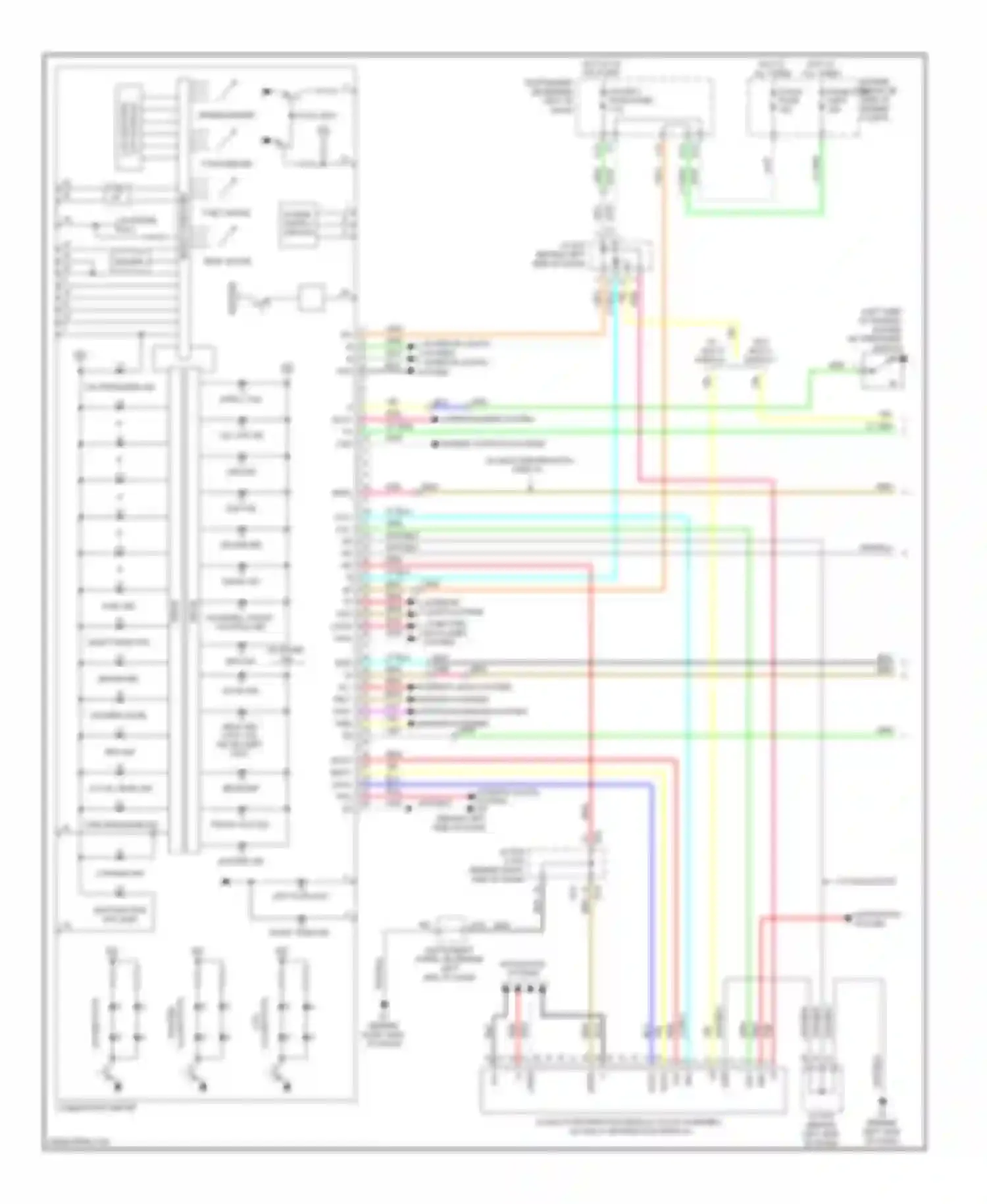 Highlander Toyota II (2007-2010): Instrument cluster circuit, except hybrid (1 of 2)