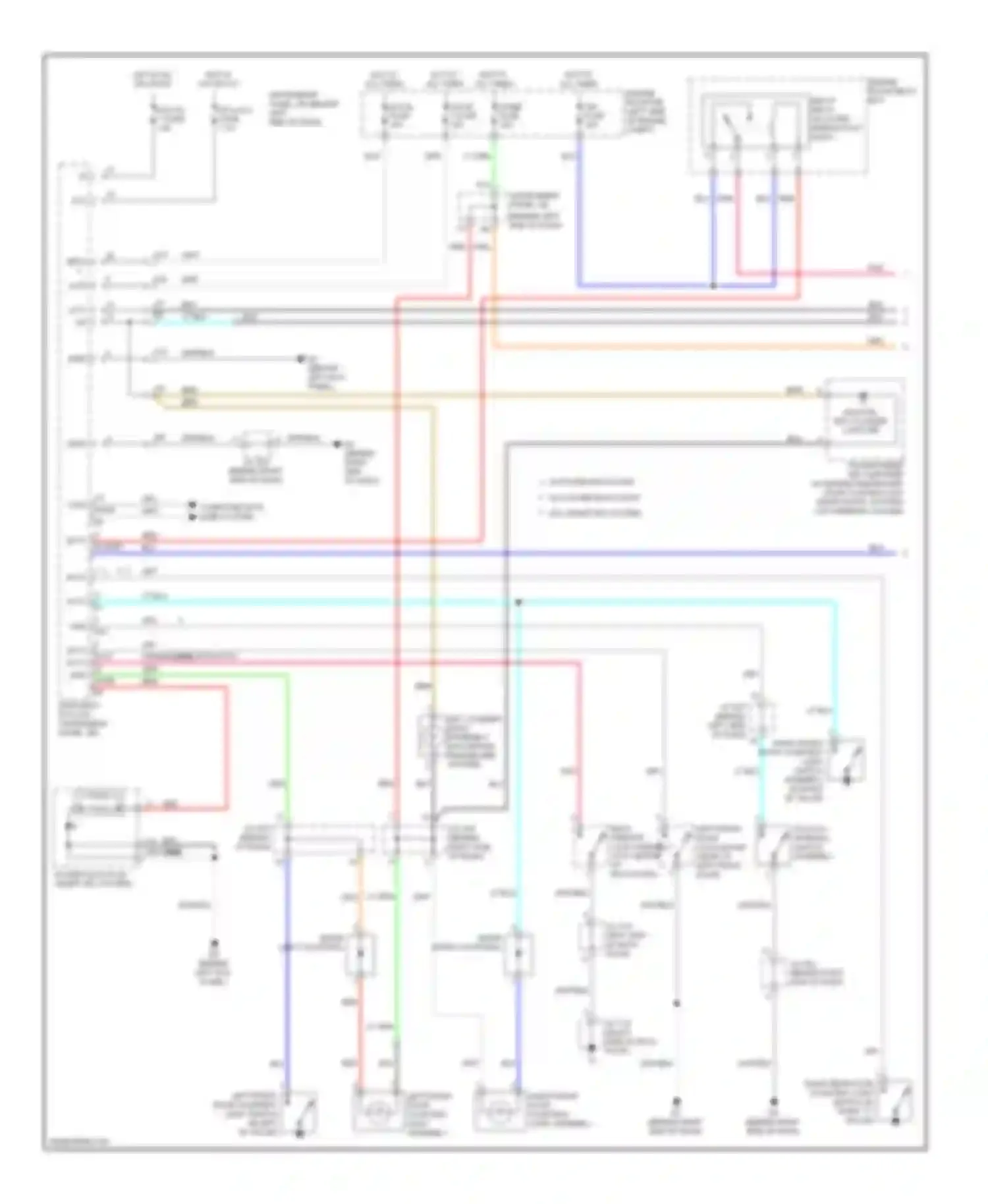Highlander Toyota II (2007-2010): Courtesy lamps circuit, except hybrid (1 of 2)