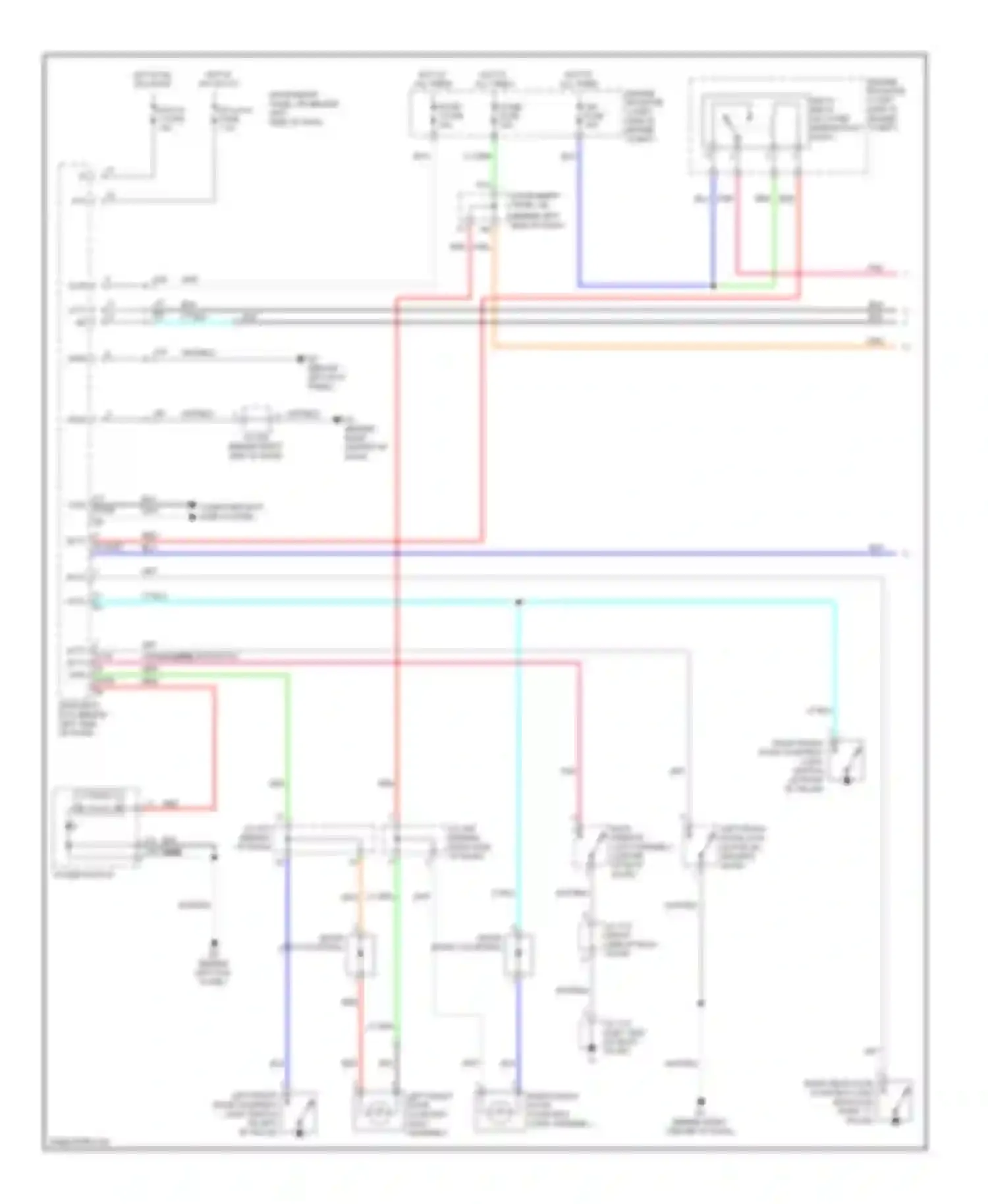Highlander Toyota II (2007-2010): Courtesy lamps circuit, hybrid (1 of 2)