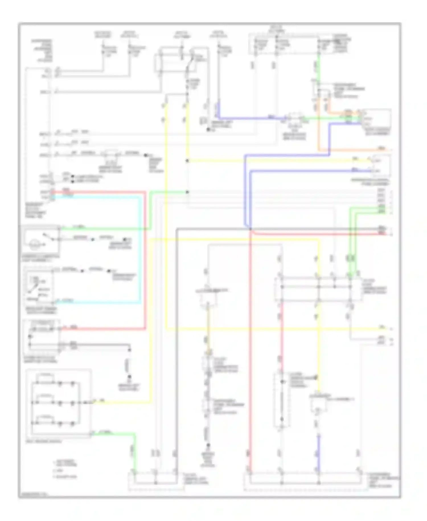 Highlander Toyota II (2007-2010): Instrument illumination circuit, except hybrid (1 of 2)