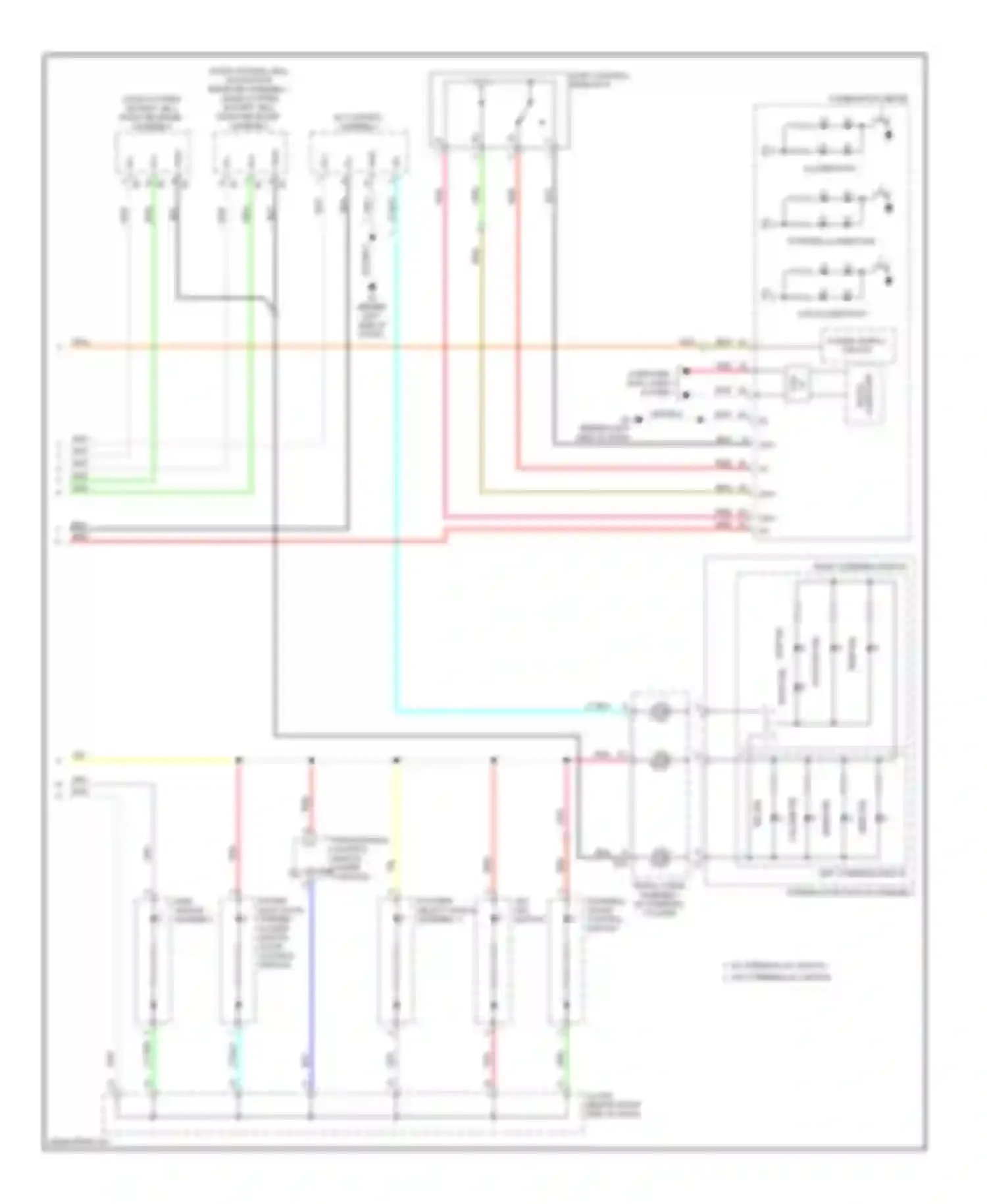 Highlander Toyota II (2007-2010): Instrument illumination circuit, except hybrid (2 of 2)