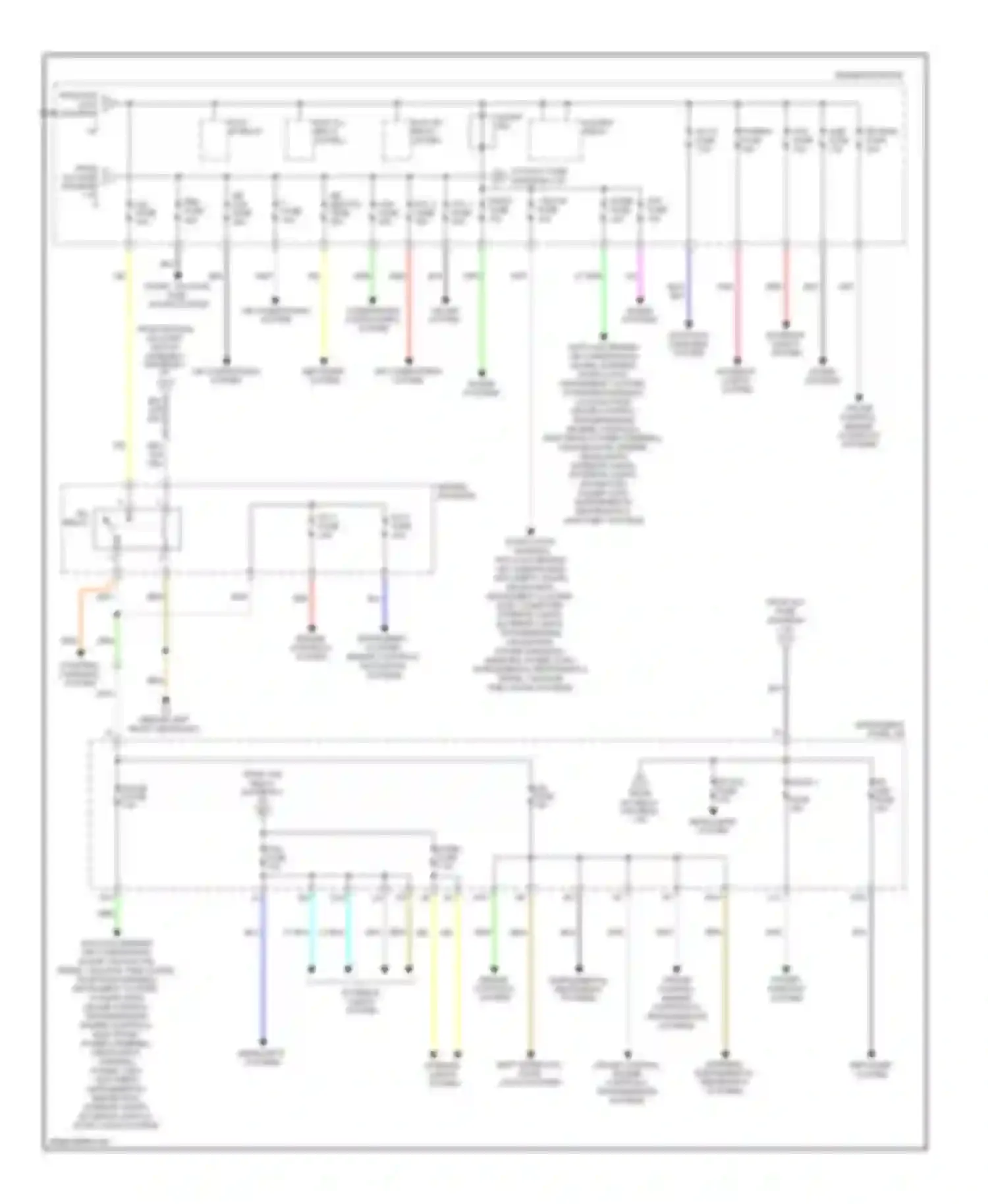 Highlander Toyota II (2007-2010): Power distribution circuit, except hybrid (2 of 3)