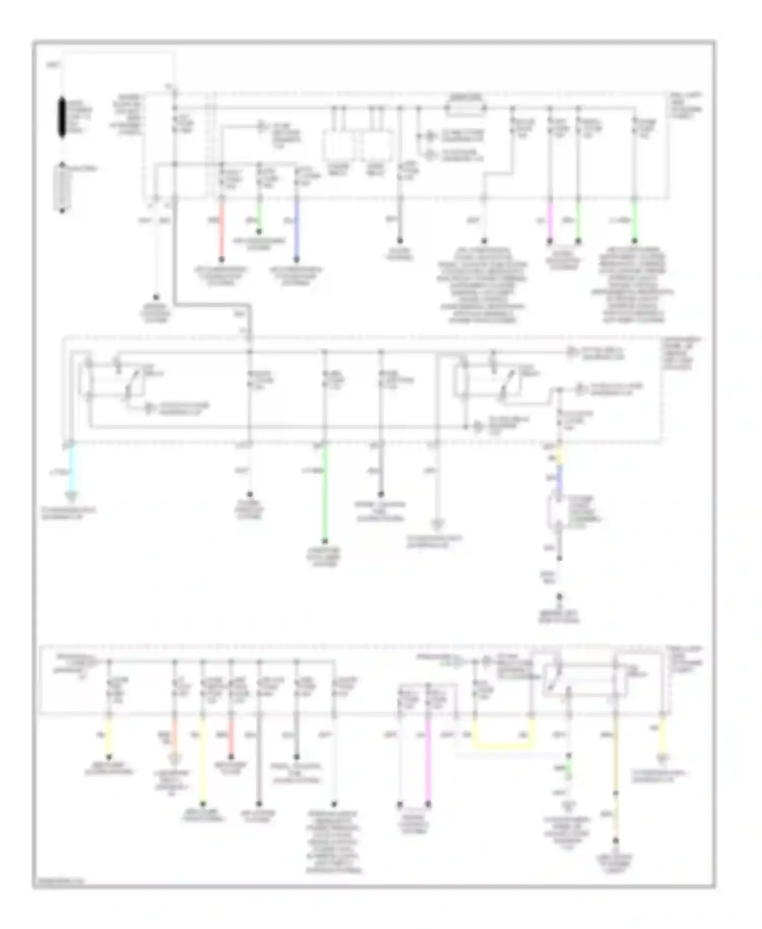 Highlander Toyota II (2007-2010): Power distribution circuit, hybrid (1 of 3)