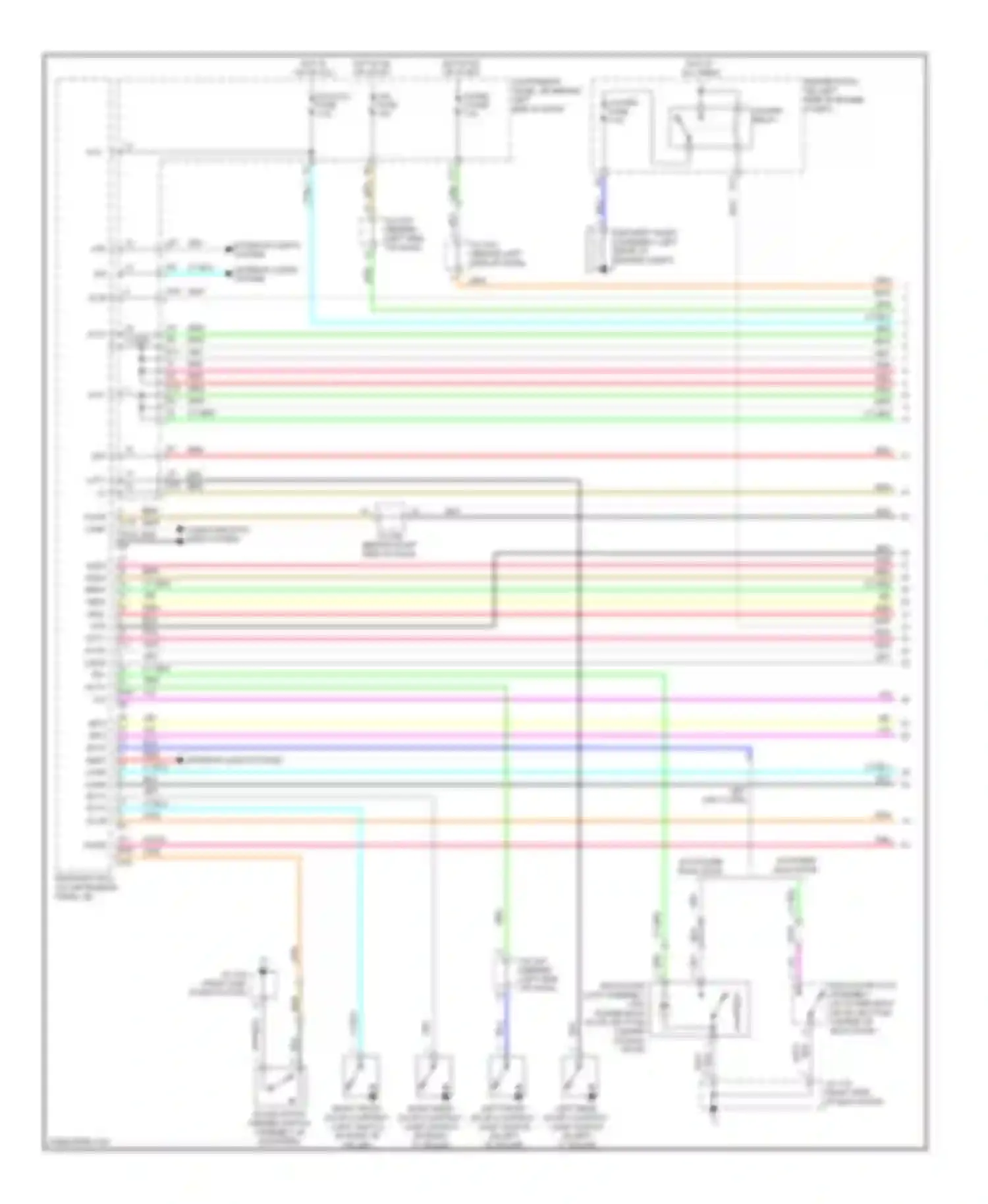 Highlander Toyota II (2007-2010): Power door locks circuit, except hybrid with smart key system (1 of 4)