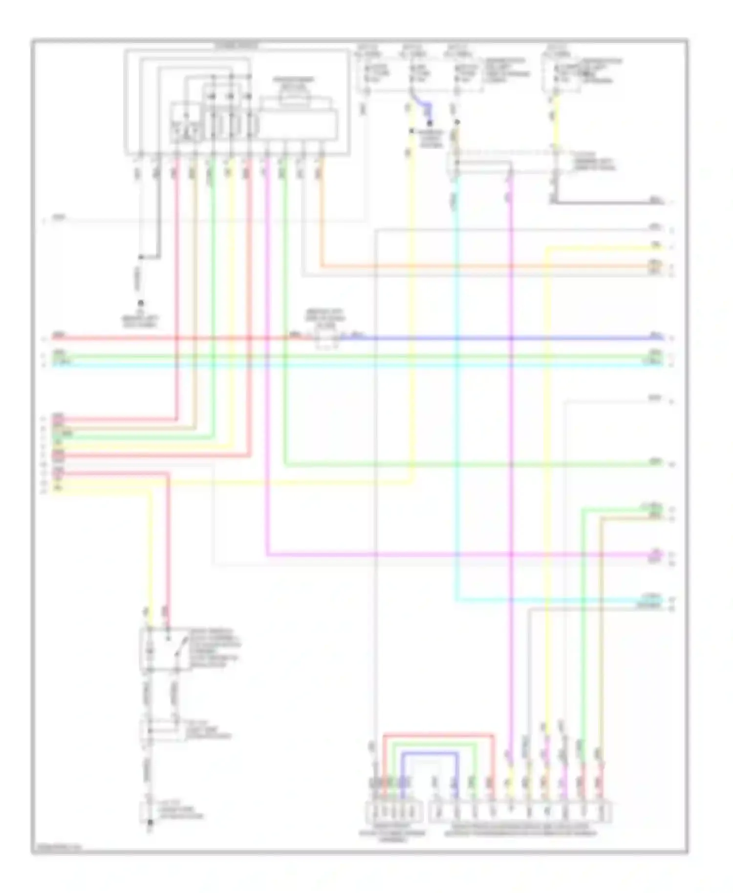 Highlander Toyota II (2007-2010): Power door locks circuit, except hybrid with smart key system (3 of 4)
