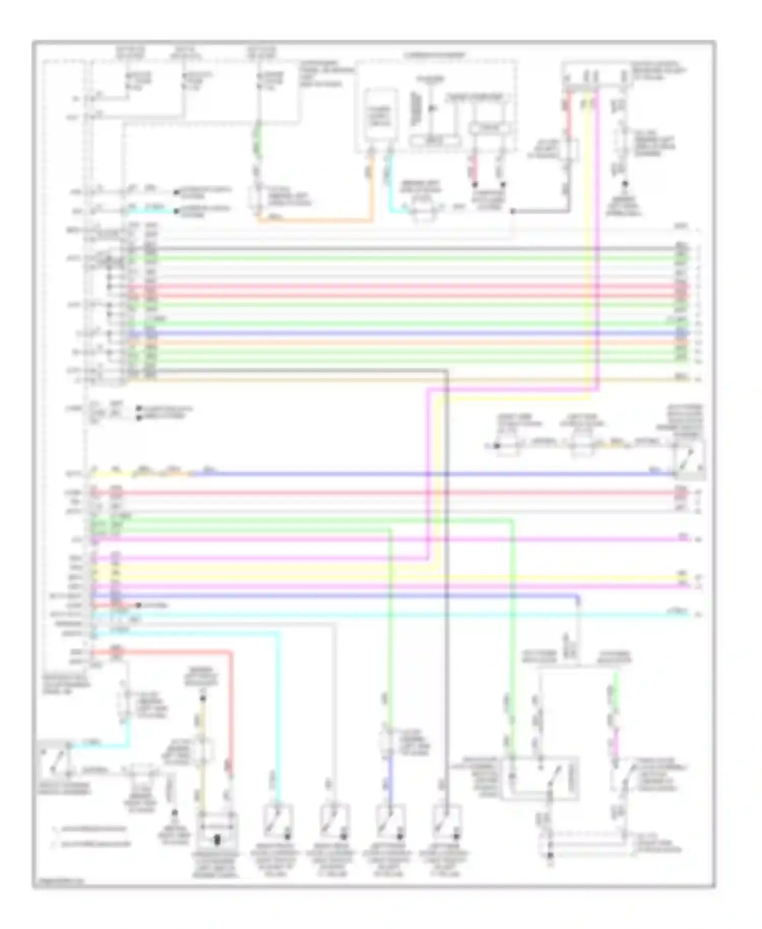 Highlander Toyota II (2007-2010): Power door locks circuit, except hybrid without smart key system (1 of 2)