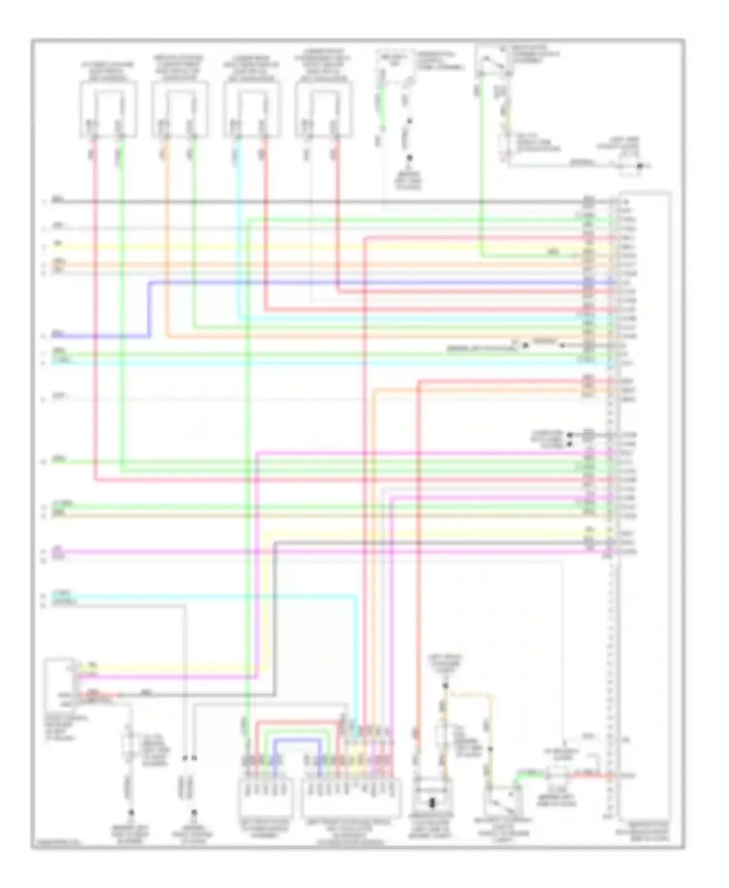 Highlander Toyota II (2007-2010): Power door locks circuit, hybrid with smart key system (4 of 4)