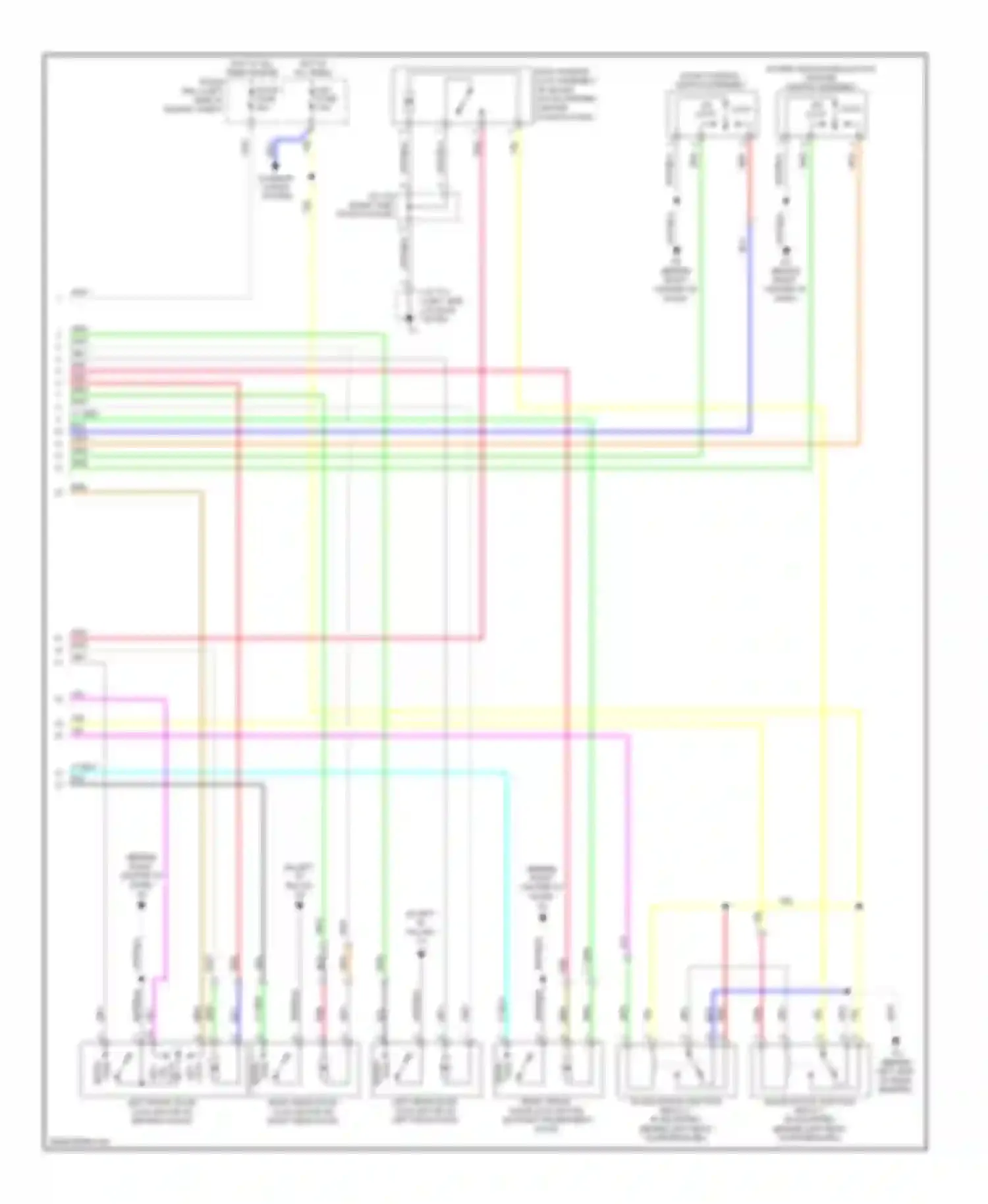 Highlander Toyota II (2007-2010): Power door locks circuit, hybrid without smart key system (2 of 2)