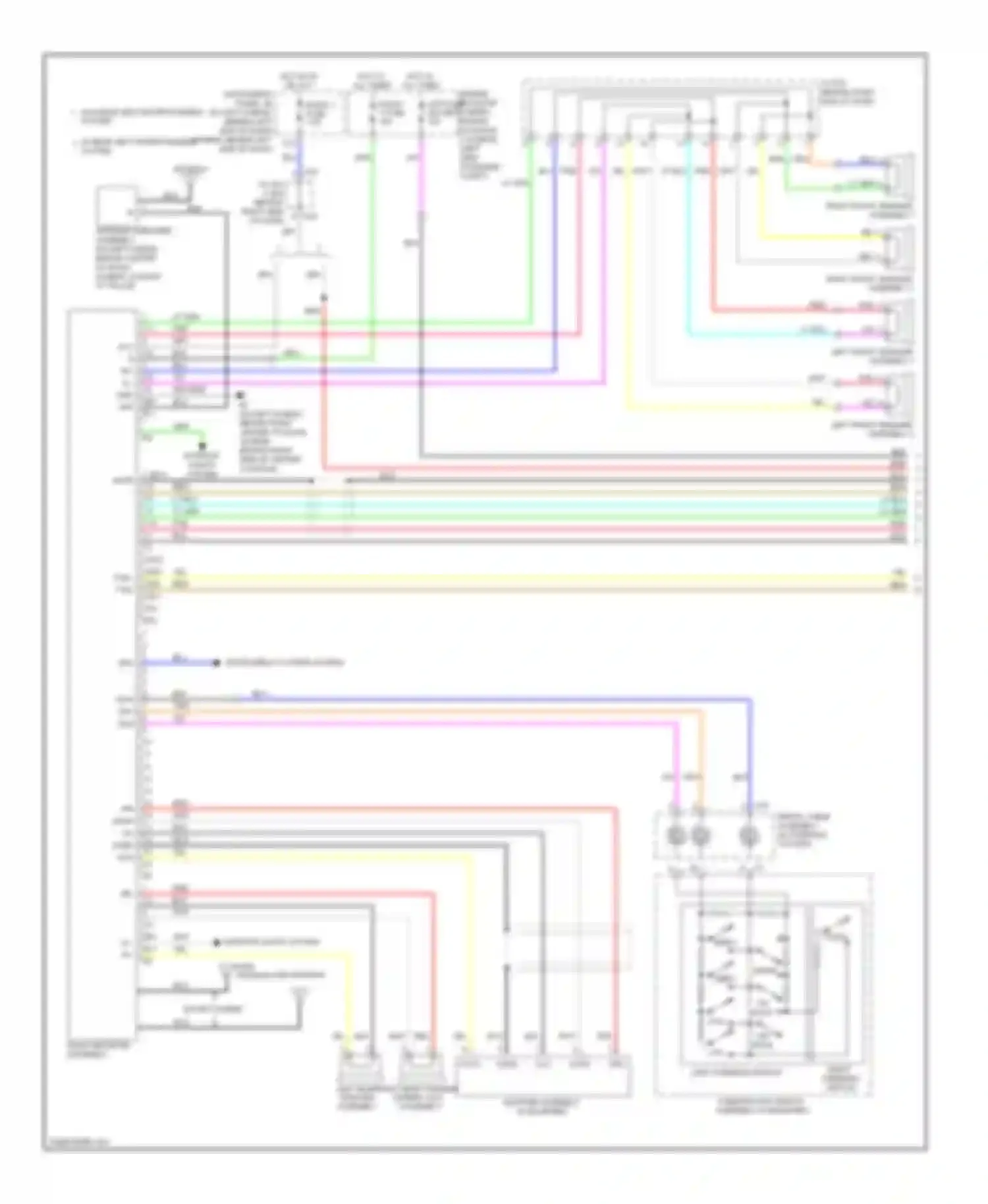 Highlander Toyota II (2007-2010): Radio circuit, without jbl (1 of 2)