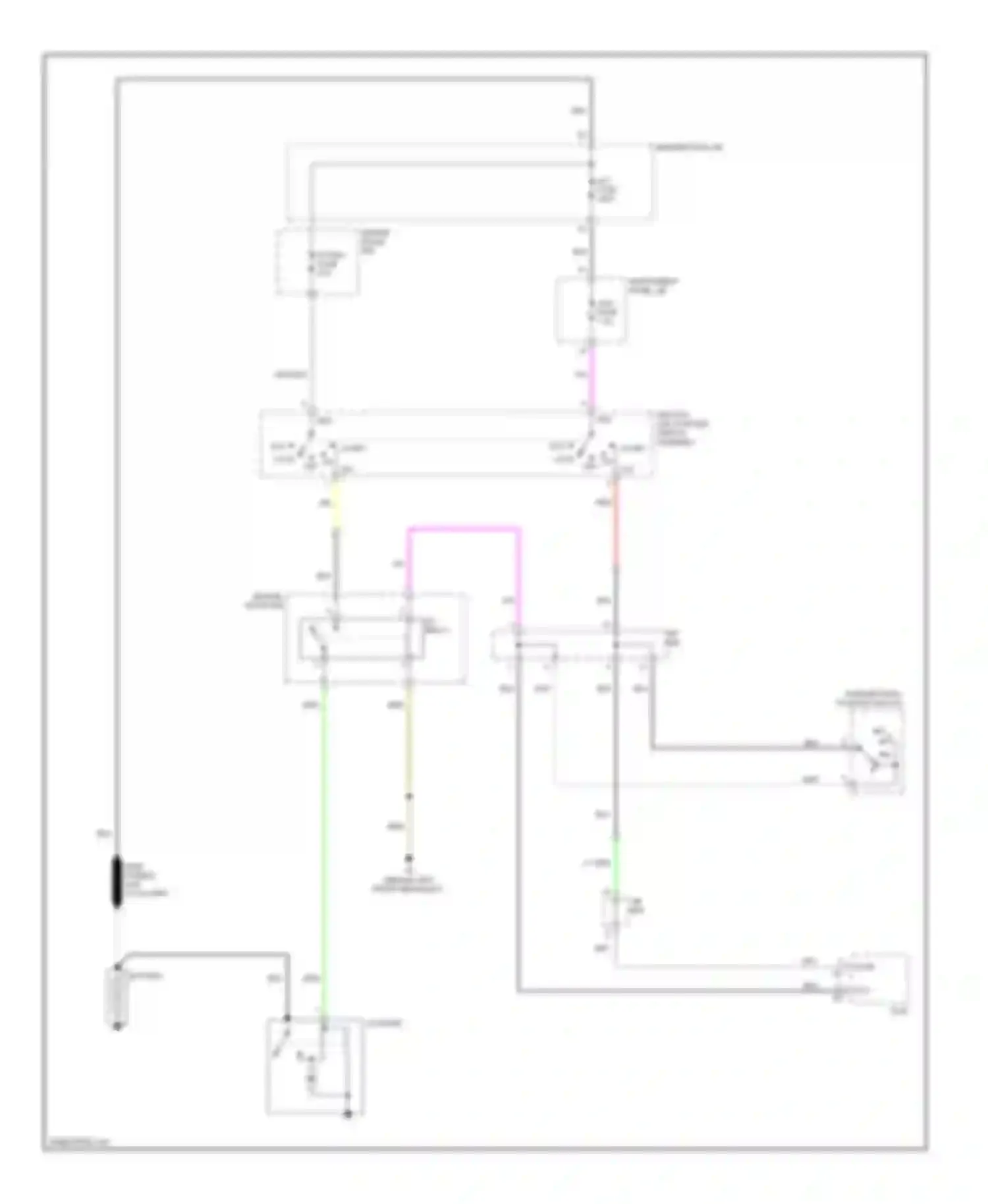 Highlander Toyota II (2007-2010): Starting circuit, without smart key system, except hybrid