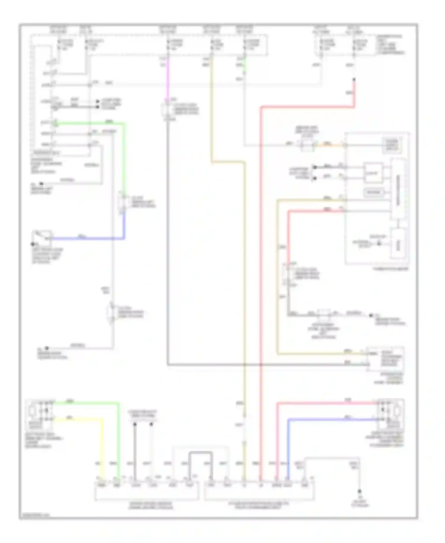 Highlander Toyota II (2007-2010): Seat belt warning circuit, hybrid
