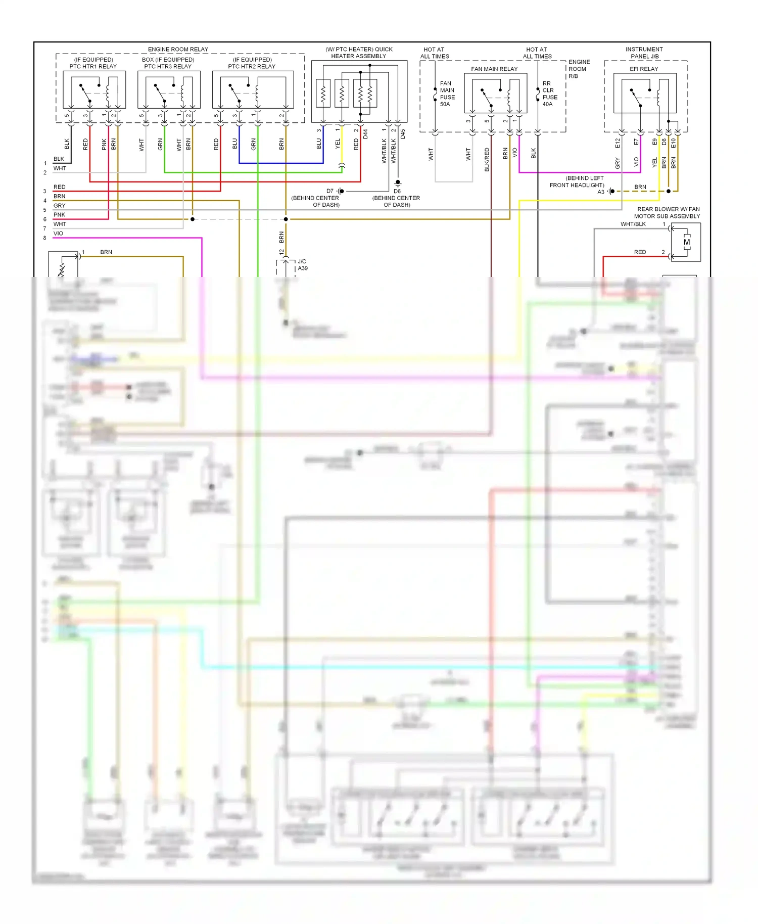 Toyota Highlander II (2007-2010) automatic light control sensor (w/ automatic a/c) wiring diagram  (1 of 1)