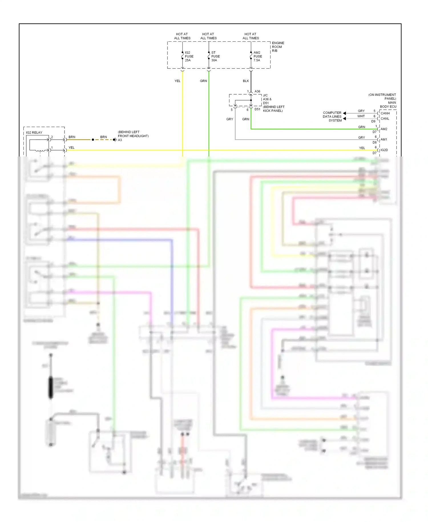 Toyota Highlander II (2007-2010) code wiring diagram  (1 of 1)