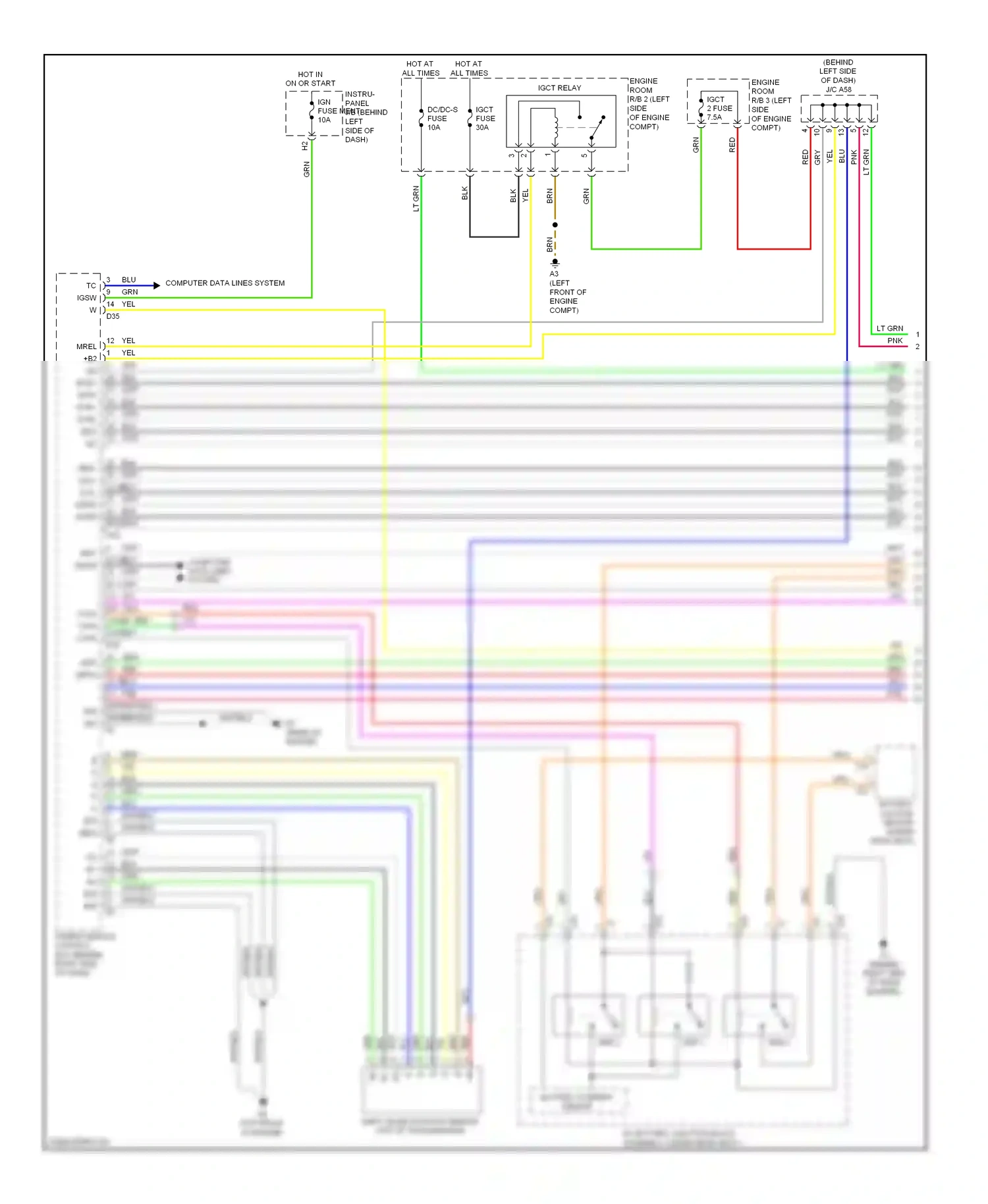 Toyota Highlander II (2007-2010) computer data lines system wiring diagram  (75 of 76)