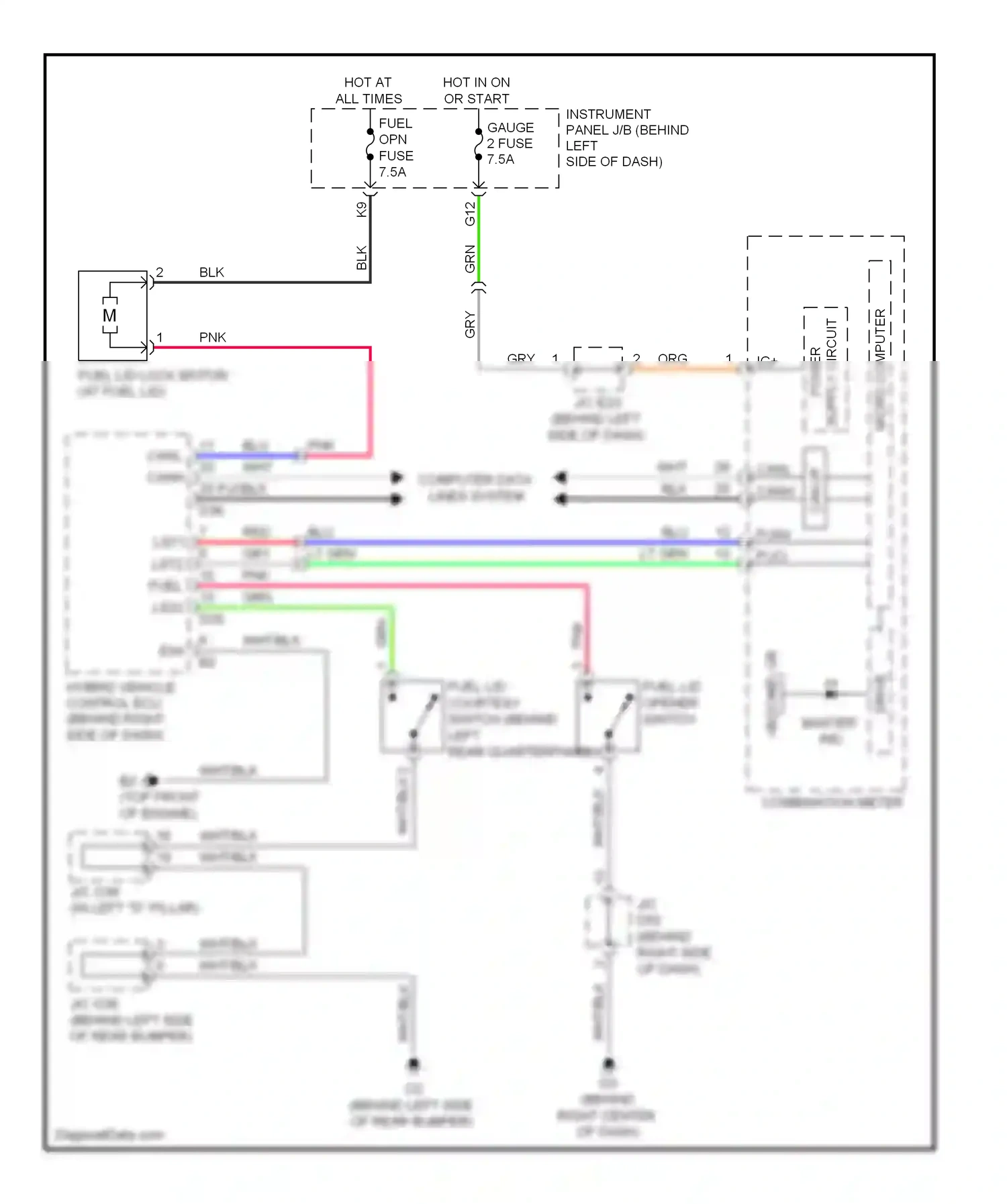 Toyota Highlander II (2007-2010) computer data lines system wiring diagram  (67 of 76)